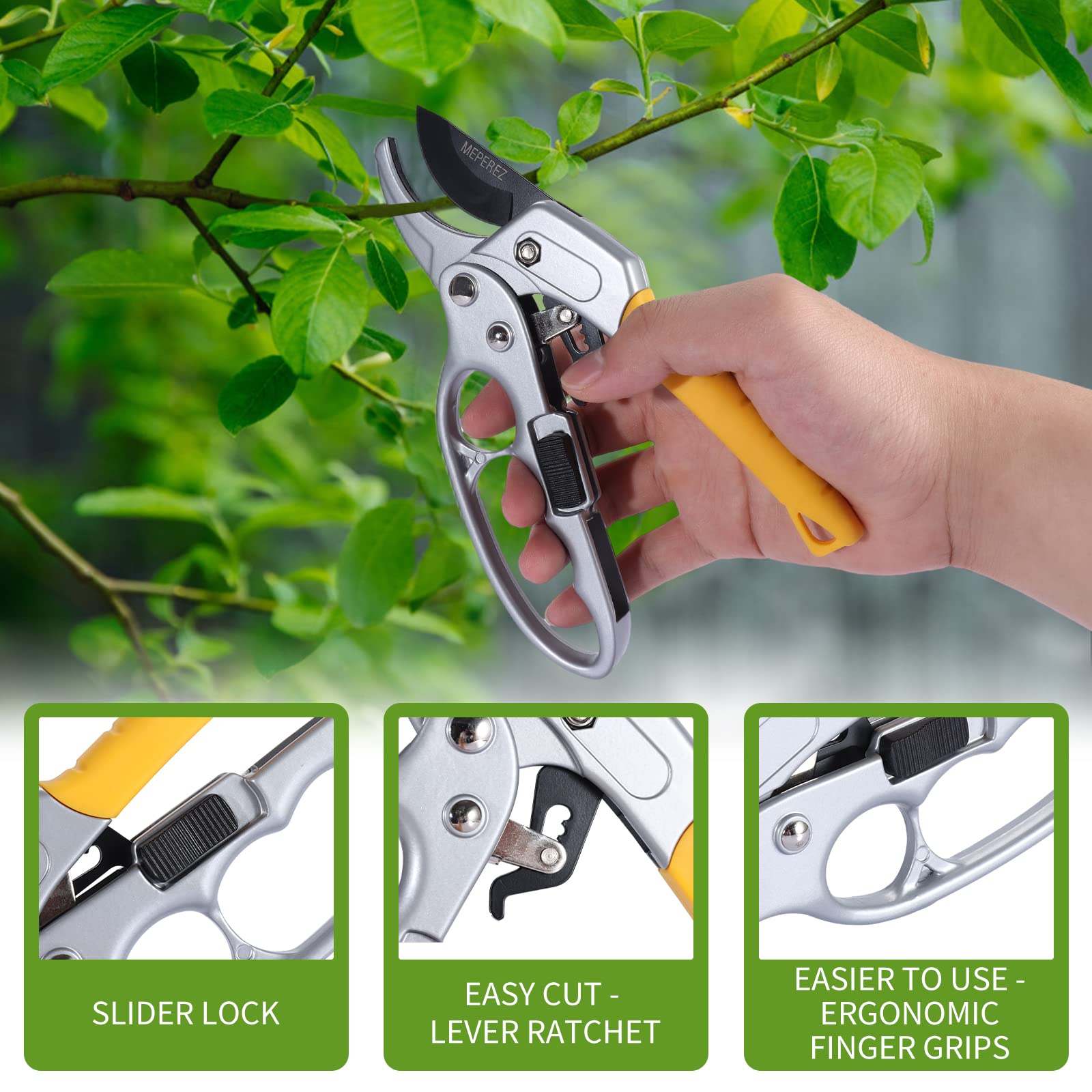 Germany Pruning Shears Arthritis Weak Hand Snips Pruners 4x - MEPEREZ Official Imagery - 6