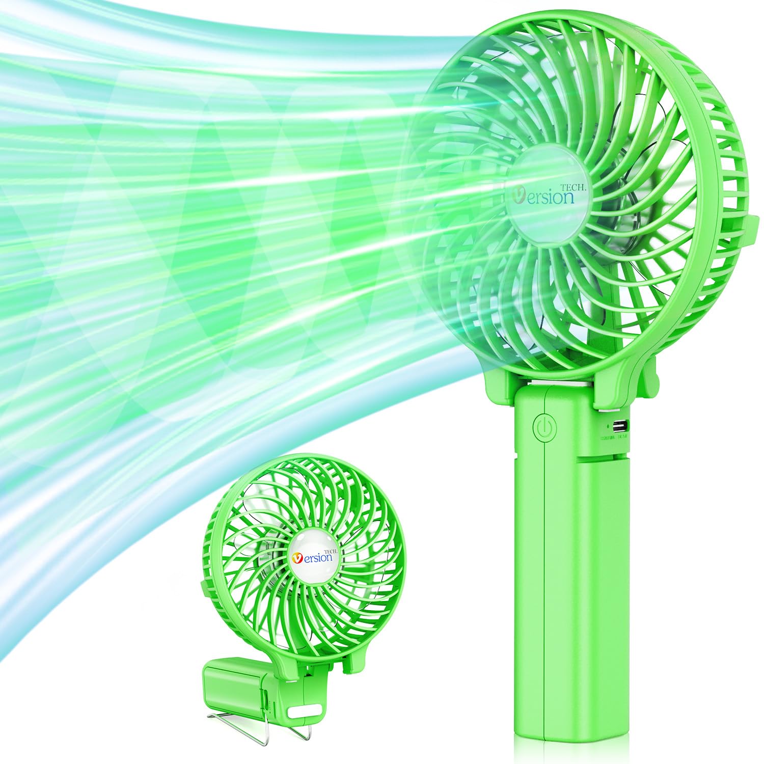 VersionTECH. Portable Handheld Fan, Powerful+Durable+4000mAh+180° by VersionTECH. - Angle View 1
