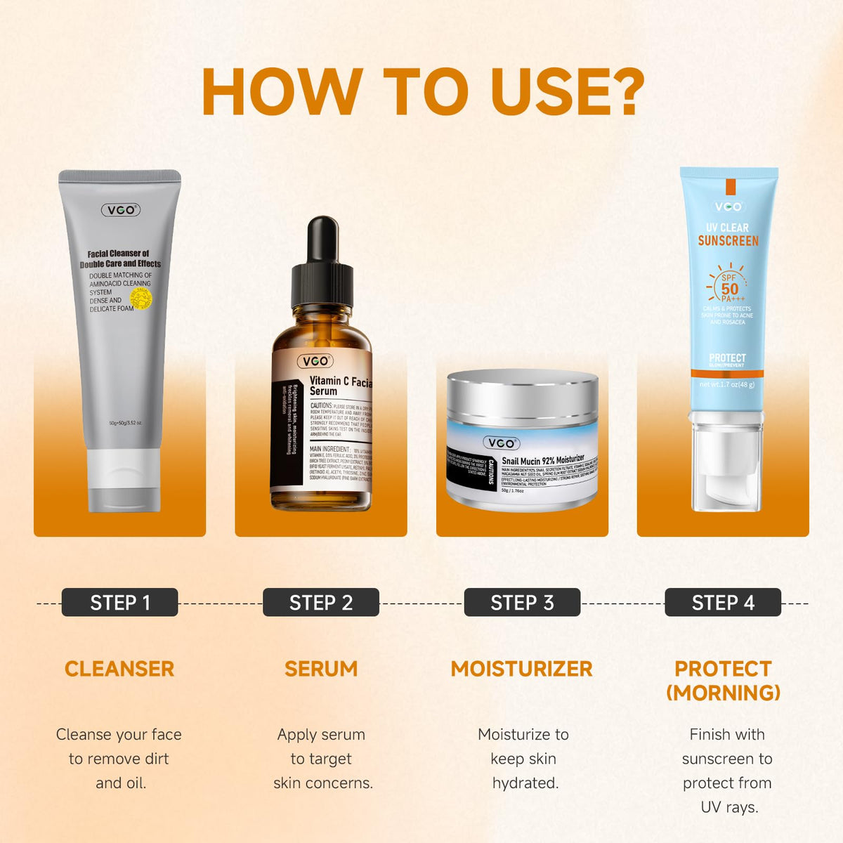 VGO Vitamin C Serum for Face Vit C Anti Aging Serum with - VGO Official Imagery - 8