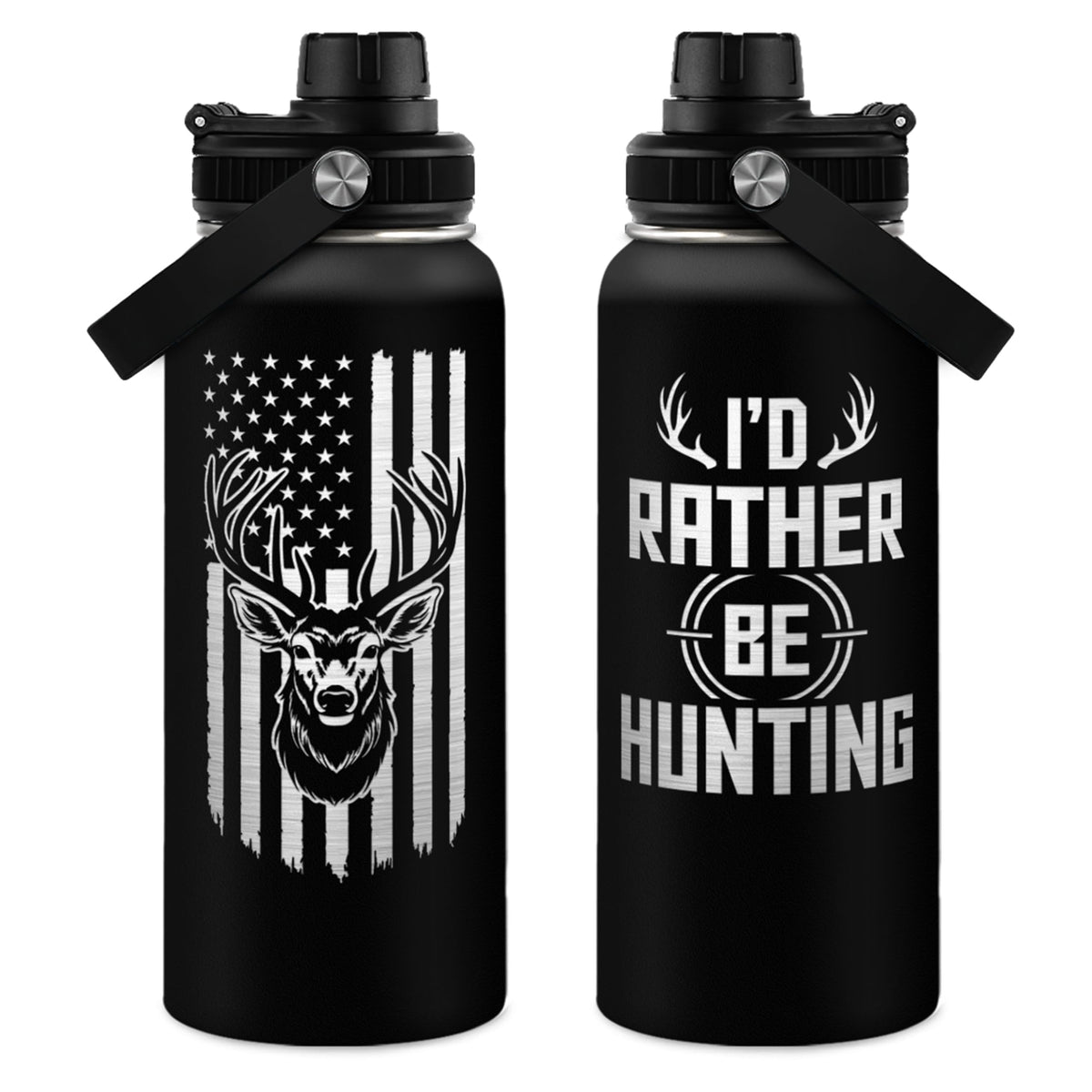 I d Rather Be Hunting Stainless Steel Insulated Bottle - SANDJEST Official Imagery - 1