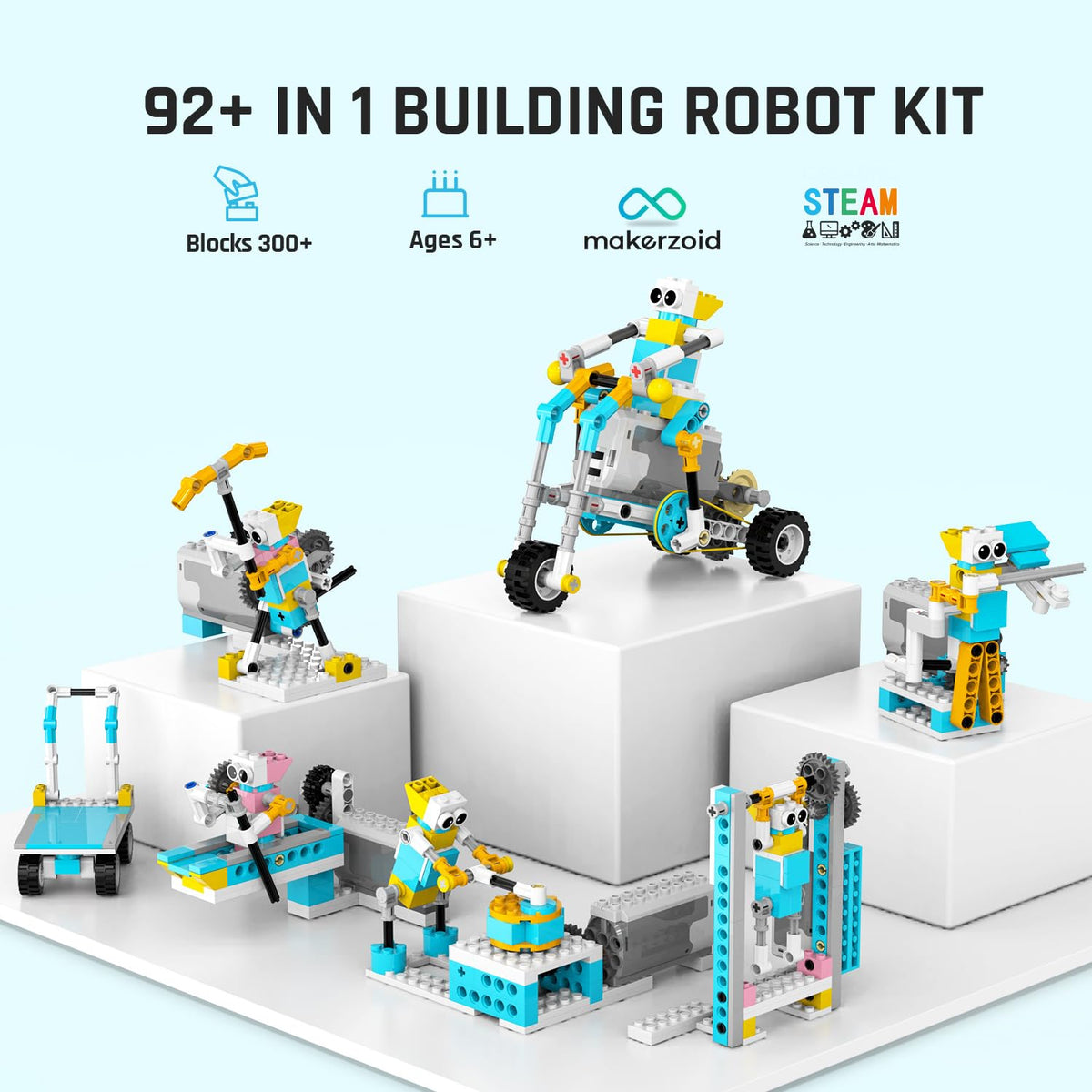 Smart Robot 72 in 1 STEM Educational Toy Electronic Building - makerzoid Official Imagery - 4