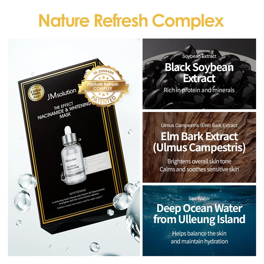 JMsolution The Effect Niacinamide &amp; Brightening Sheet Mask - JMsolution