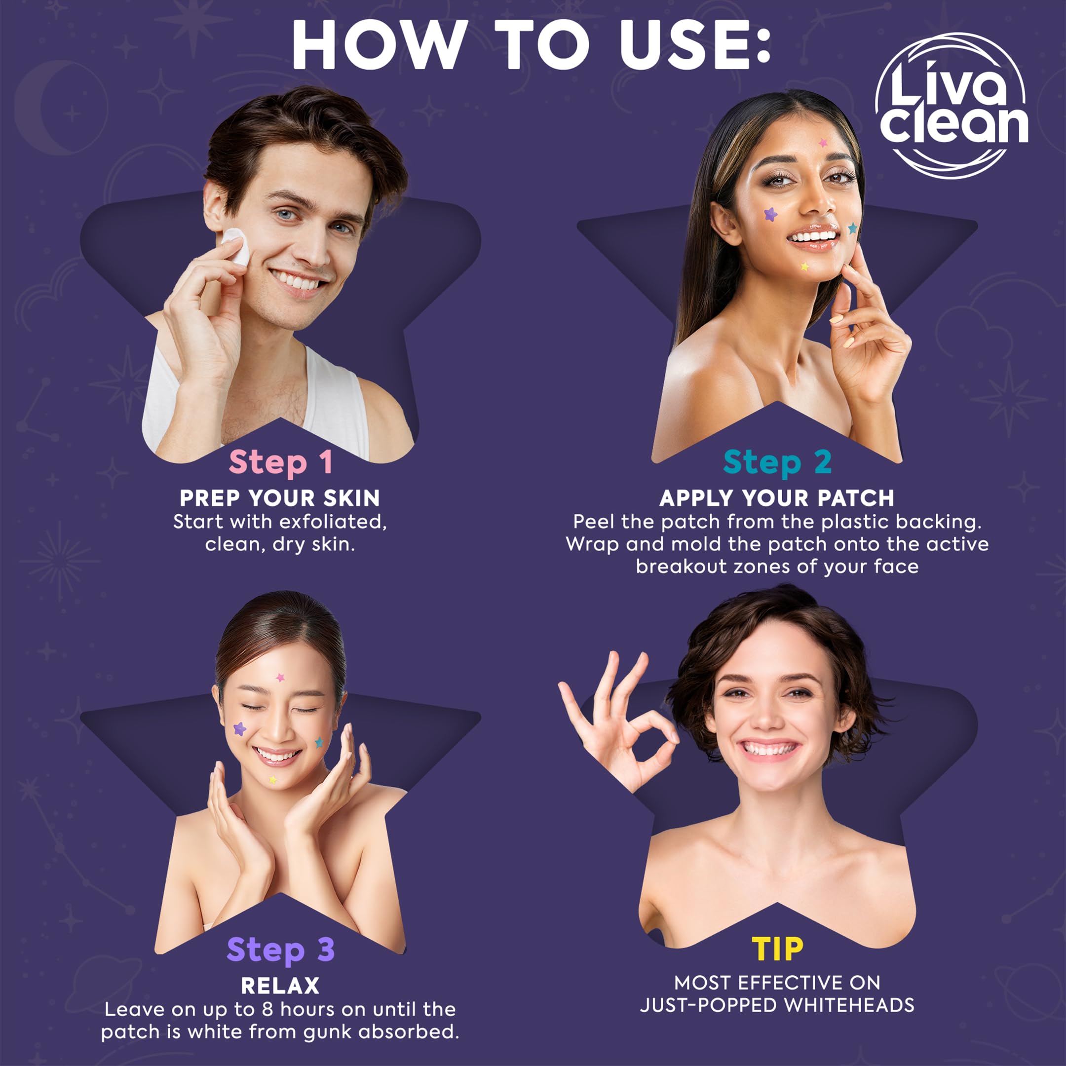 LivaClean 240CT Star Pimple Patches – Hydrocolloid Acne Patches