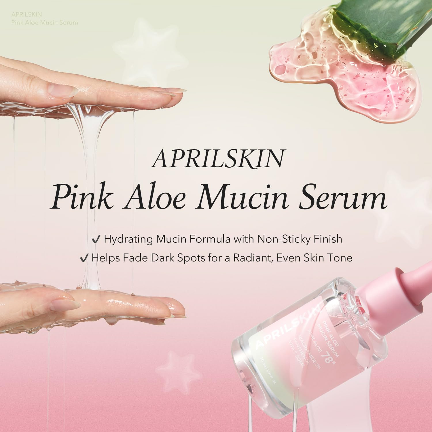 APRILSKIN Pink Aloe Mucin Serum - APRILSKIN Official Product View 3