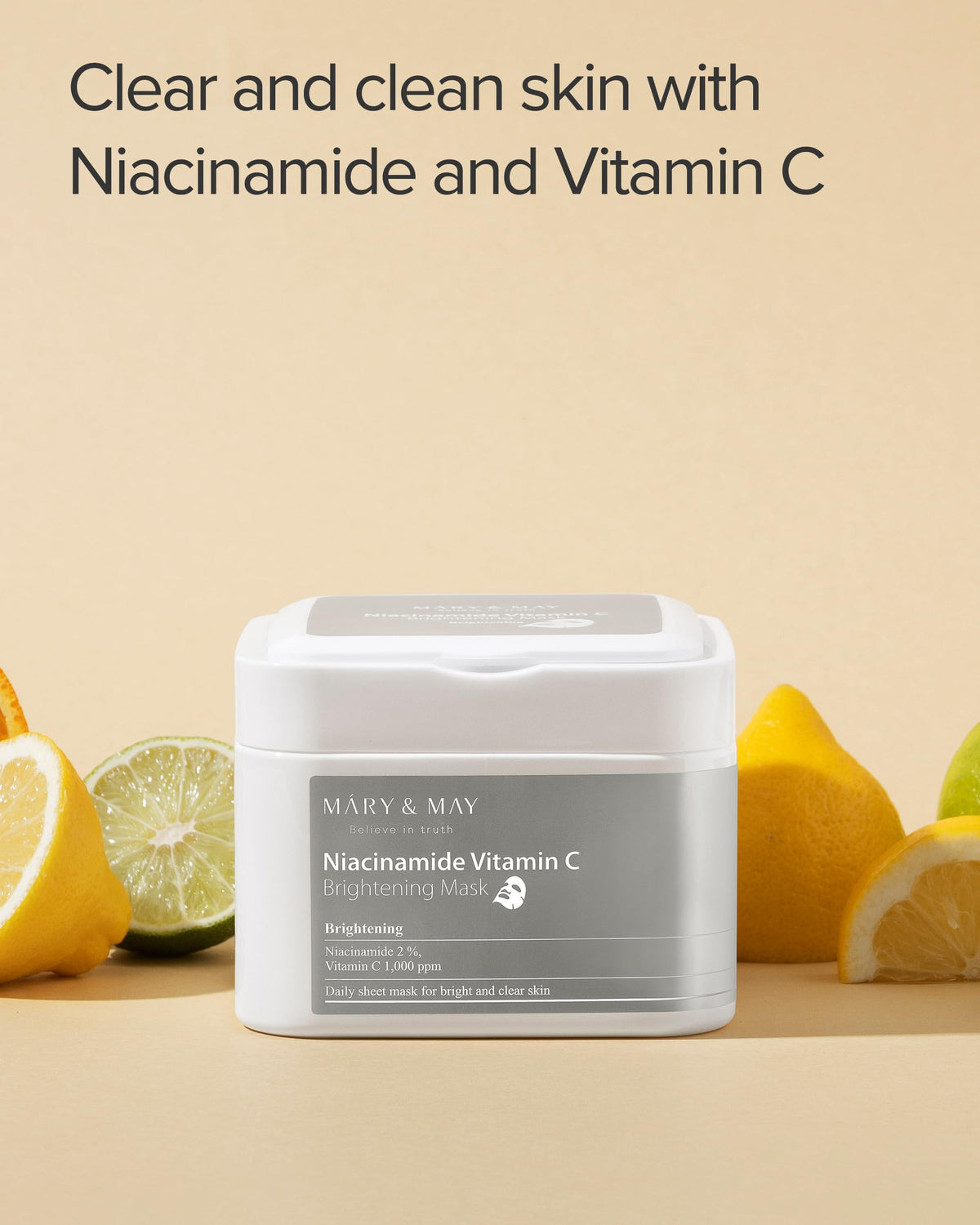 Mary May Niacinamide Vitamin C Daily Sheet Mask 30 Sheets - Mary&May Official Imagery - 5