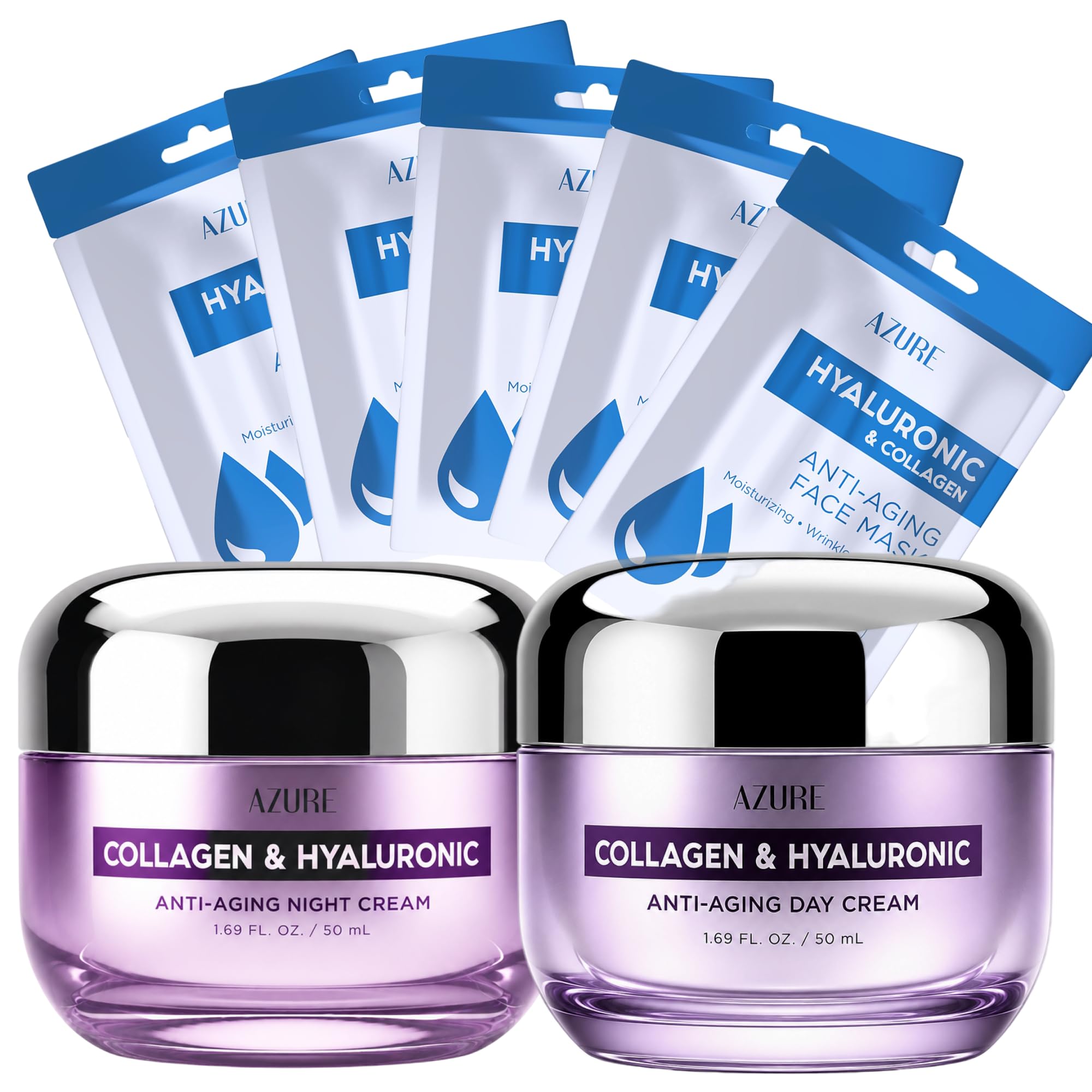 Hyaluronic Acid &amp; Retinol Face Moisturizer, Dermatologist - Azure Cosmetics