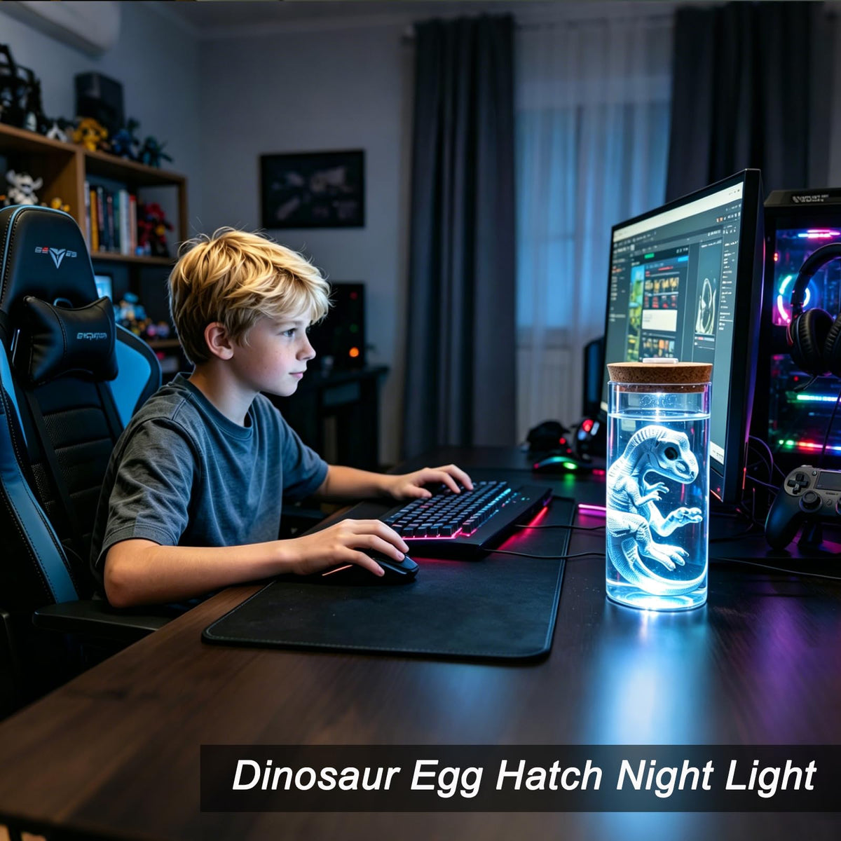 Dinosaur Table Lamp Tyrannosaurus LED Ambient Night Light - ARTOMIDE Official Imagery - 4
