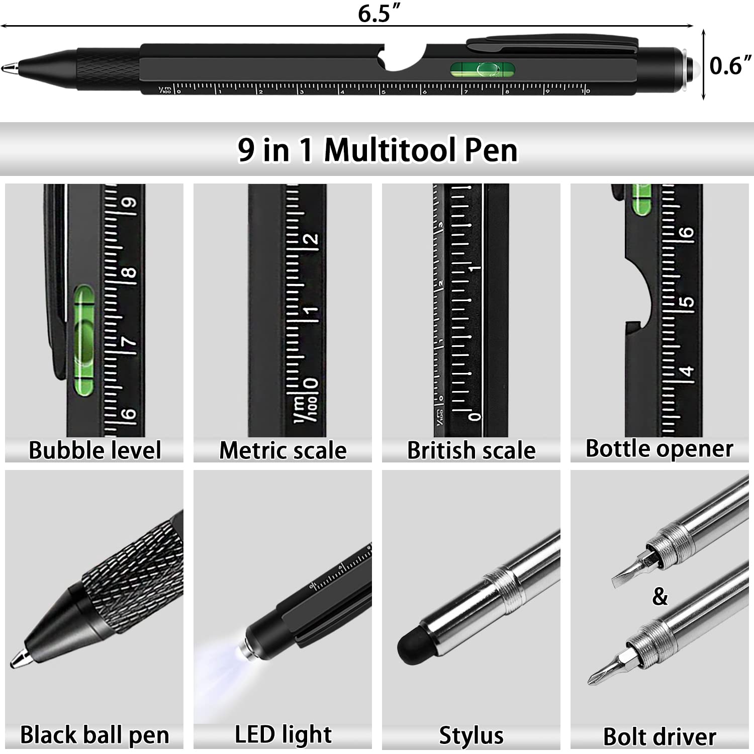 Jishi Gifts for Men, Stocking Stuffers for Men Adults, Multitool by Jishi - Angle View 4