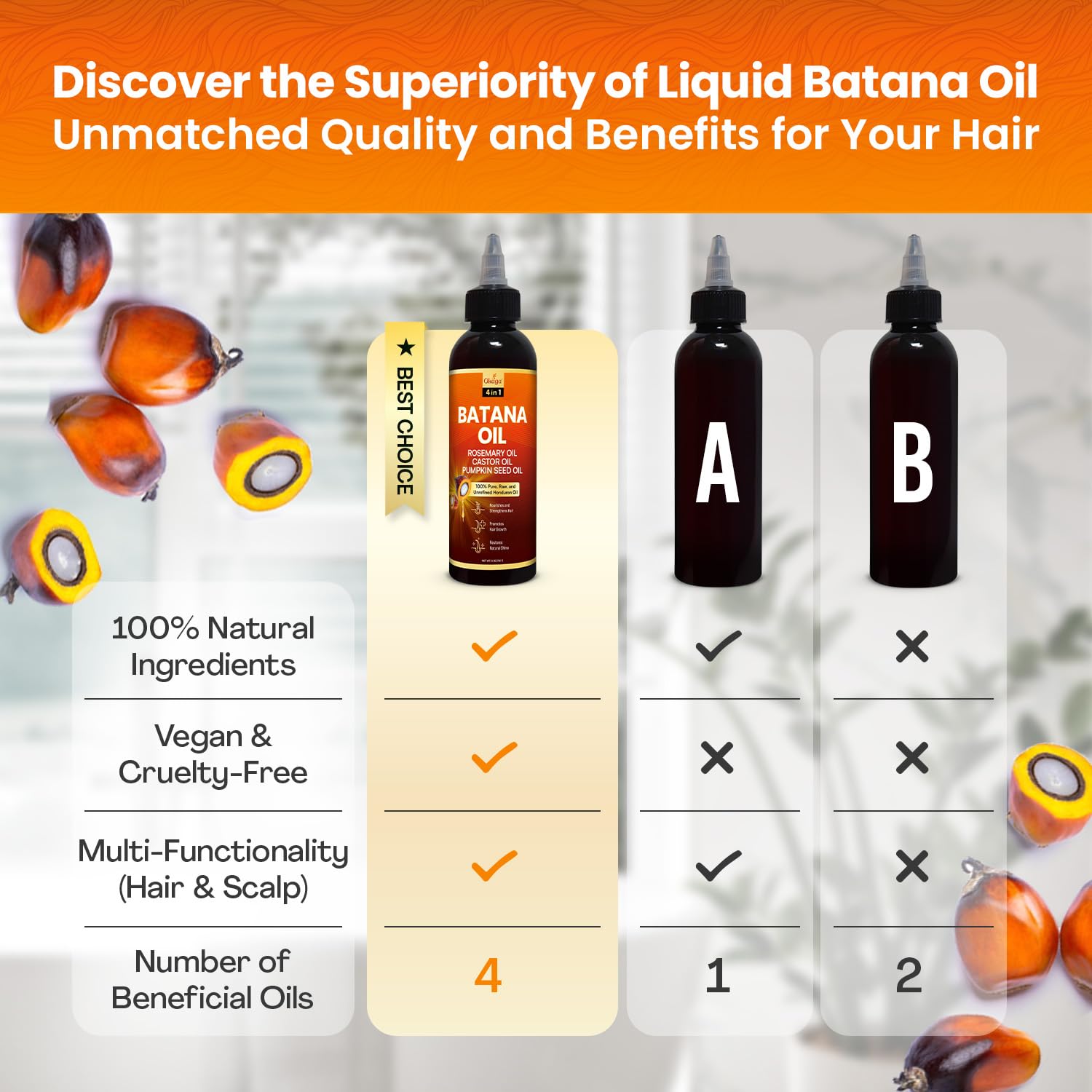 Okaga Batana Oil for Hair Growth, 100% Pure Unrefined Honduran, Rosemary - Okaga Official Product View 8