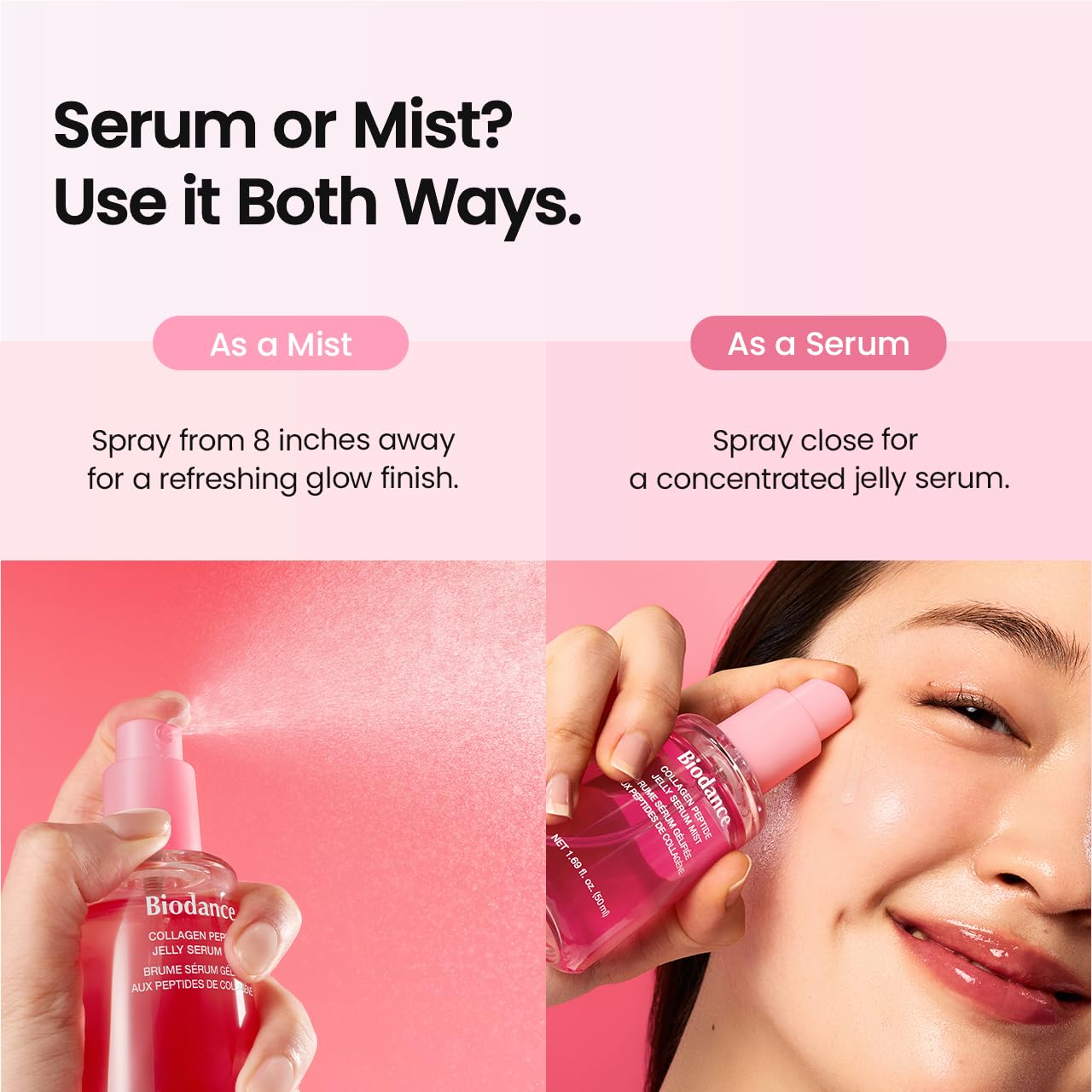 BIODANCE Collagen Peptides Jelly Serum Mist, Hydrating Face - BIODANCE