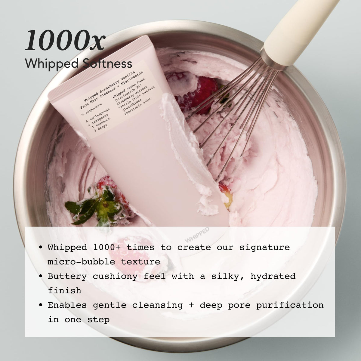 Whipped Korean Skincare Face Wash Doubles as a Face Mask - Whipped Semo Company Official Imagery - 3