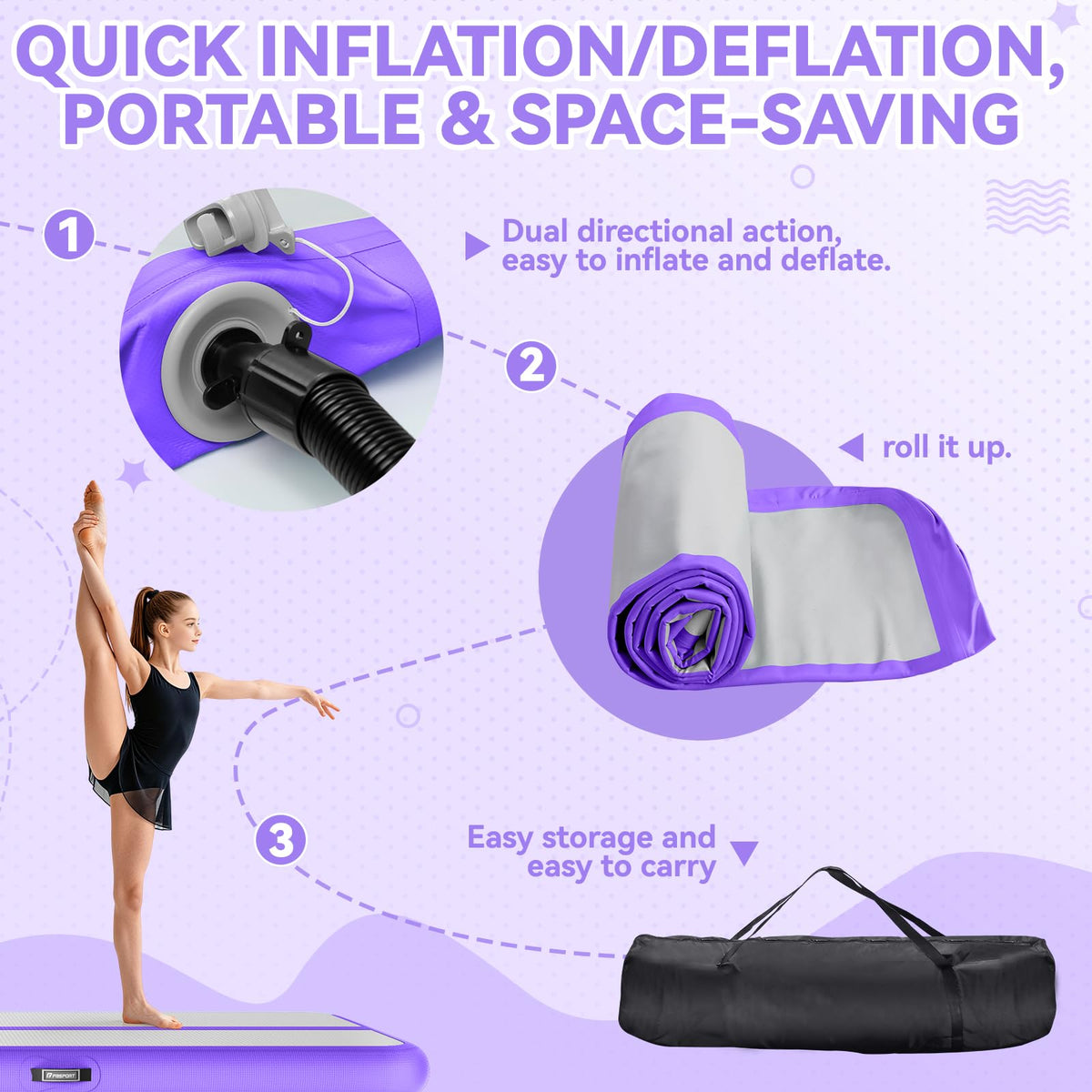 FBSPORT 6 6ft 10ft 13ft 16ft 20ft Inflatable Air Gymnastics - FBSPORT Official Imagery - 6