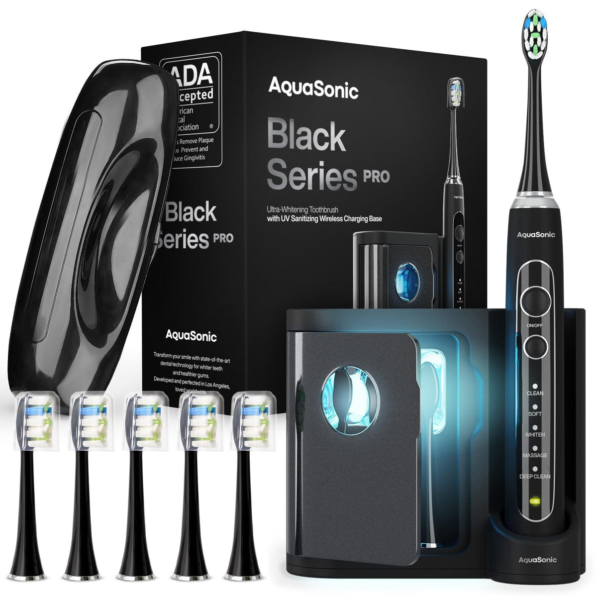 Aquasonic Black Series PRO UV Ultra Whitening Electric - Aquasonic Official Imagery - 1