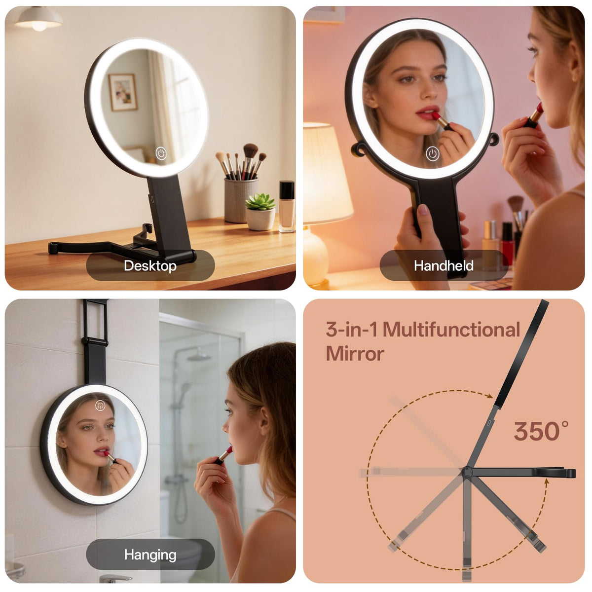Travel Magnifying Makeup Mirror with Lights Double Sided 30X - CC Mirrors Official Imagery - 7