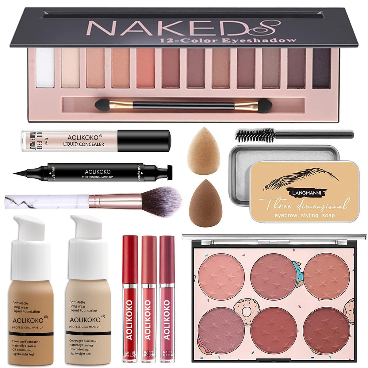 12 Color Pro Makeup Kit for Women - AOLIKOKO Official Imagery - 2