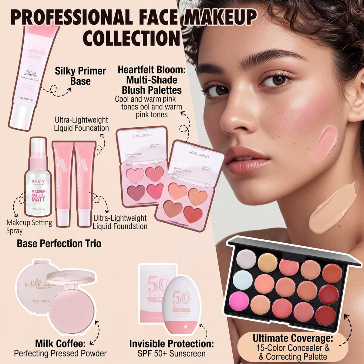 All in One Makeup Kit for Women Full Kit Makeup Set for Teen - XEVORIA Official Imagery - 4
