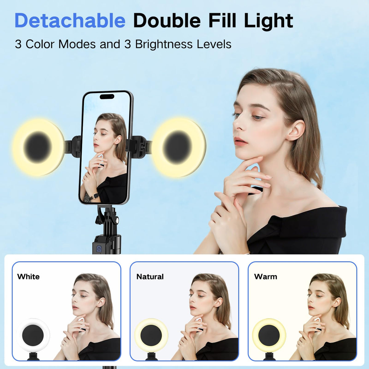 Content Creator Vlogging Kit for iPhone Android 70 inch Auto - YUANRAN Official Imagery - 4