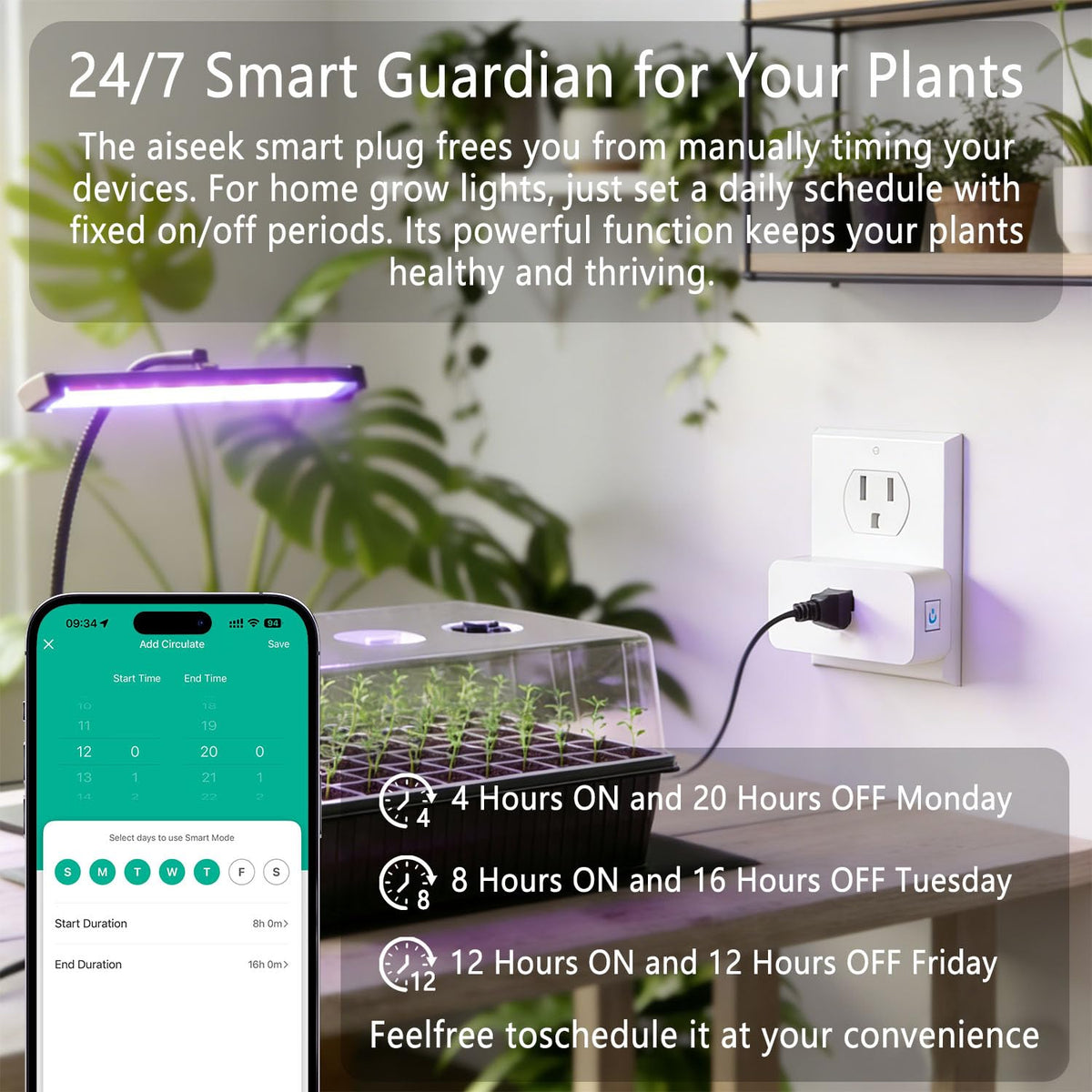 Smart Plug Outlet with Energy Monitoring 15A 2 4 GHz Wi Fi 4 - AiSeek Official Imagery - 7