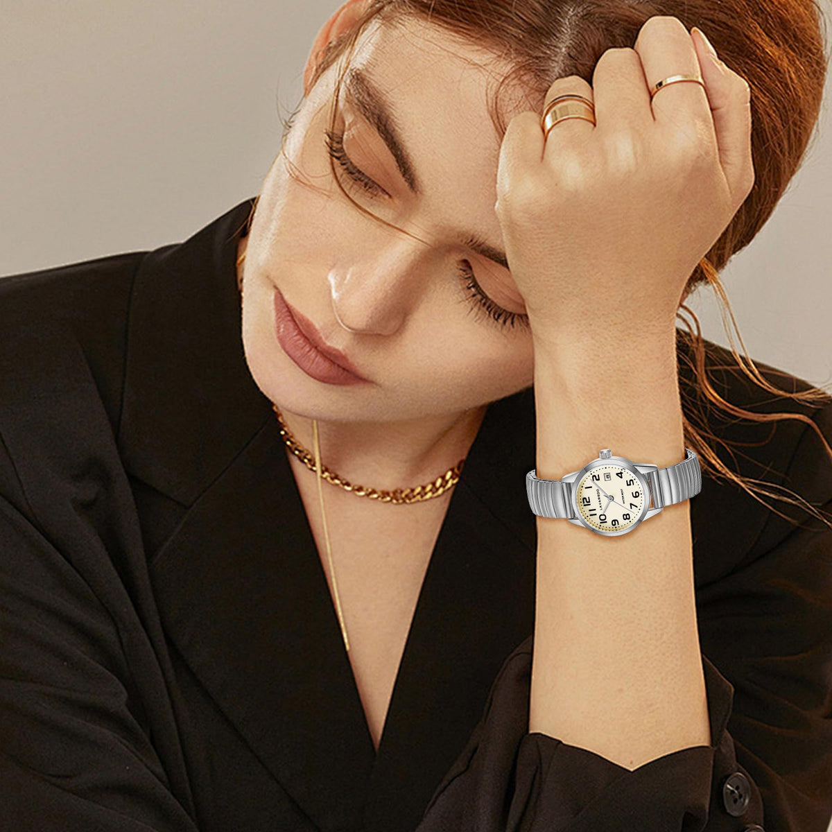 Gold Watches for Women Small Wrist Ladies Stainless Steel - VTAIGE Official Imagery - 3