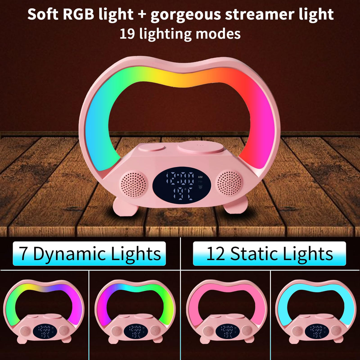 6 in 1 Wireless Charging Station with Bluetooth Speaker RGB - DHBY Official Imagery - 4