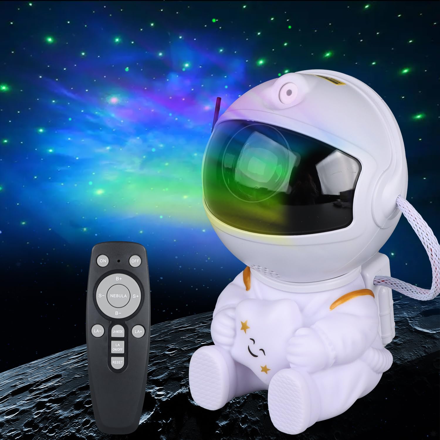YXQUA Astronaut Galaxy Star Projector for Kids, White Guitar by YXQUA - Angle View 8