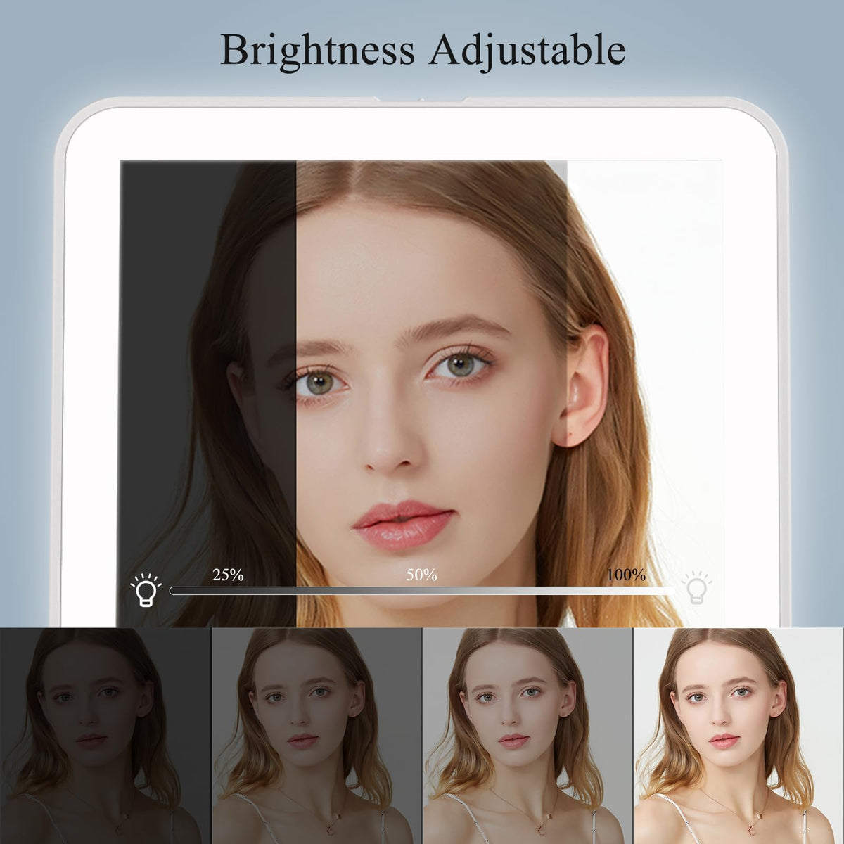 FUNTOUCH Rechargeable Travel Makeup Mirror with 72 Led - FUNTOUCH Official Product Imagery - 6