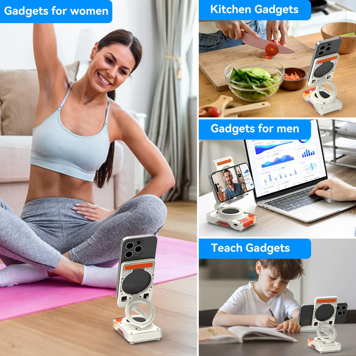 ANCwear Cell Phone Stand with Bluetooth Speaker Gifts for - ANCwear Official Imagery - 4