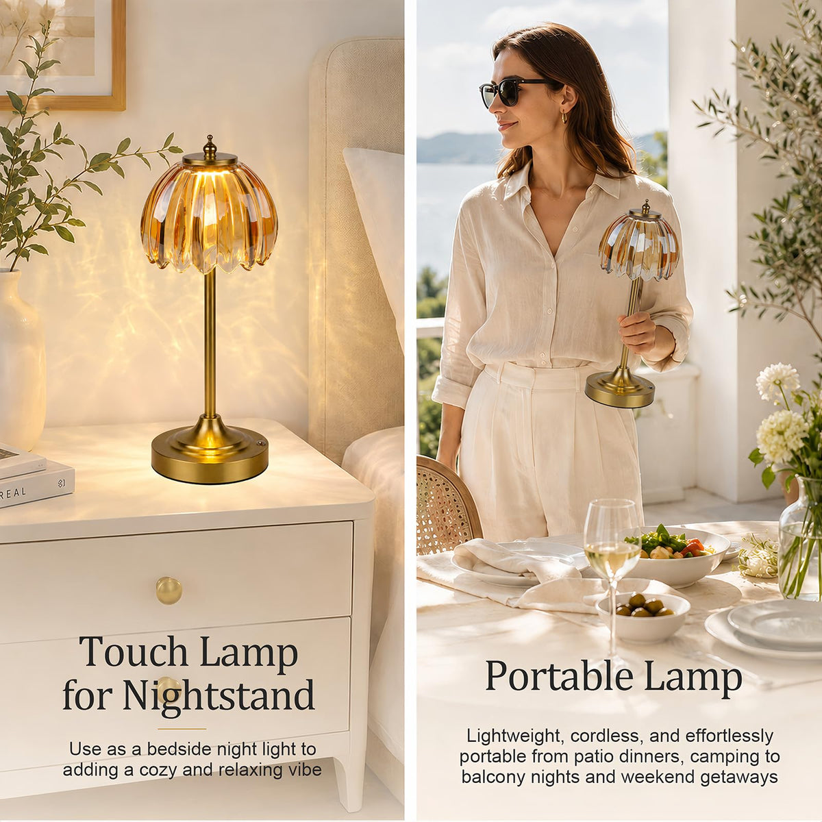 Rechargeable Cordless Table Lamp 3 Color Temps Stepless - LCZXUXU Official Imagery - 8