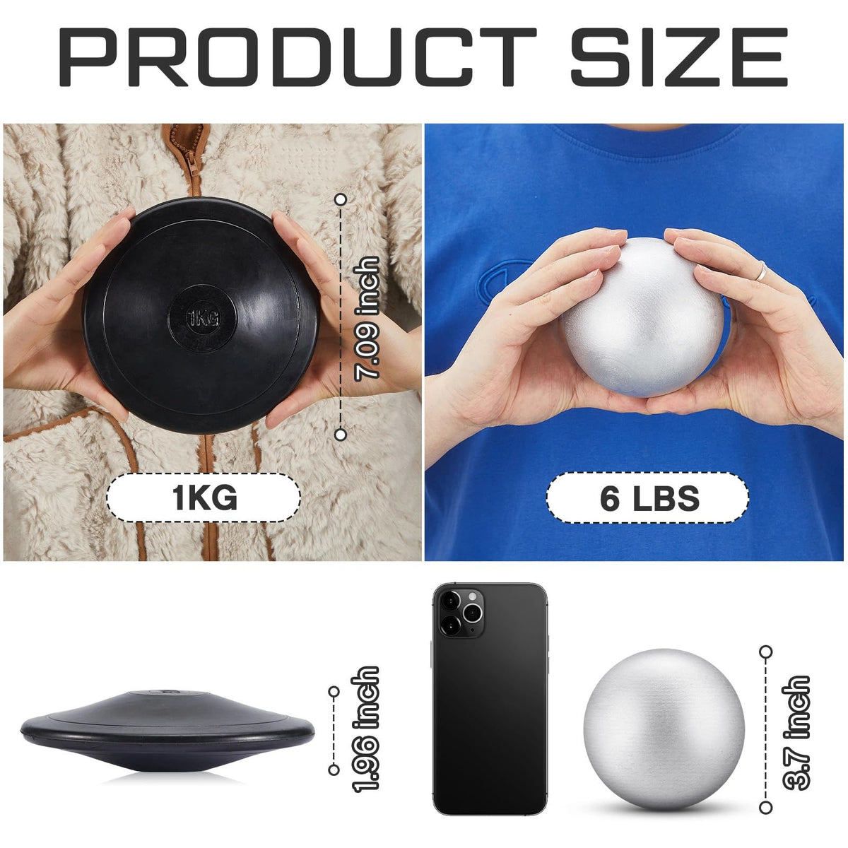 Deekin 2 Pcs Shot Put Rubber Disc Track Set Field Training - Deekin Official Imagery - 4