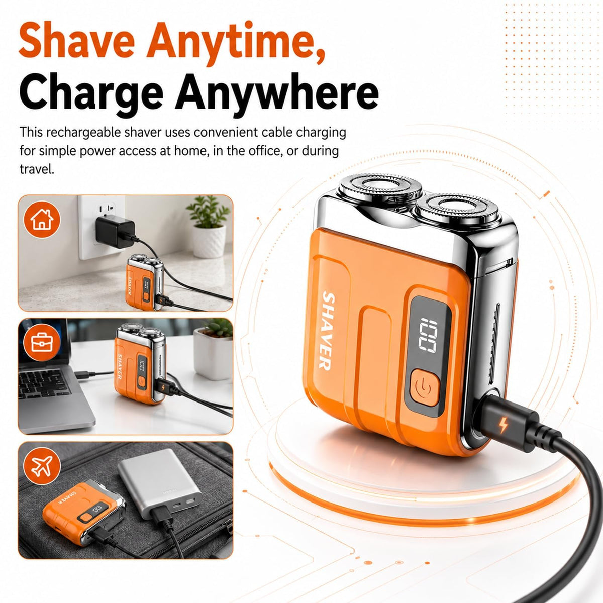 2026 New Portable Mini Electric Shaver for Men Compact Dual - DOUNIU Official Imagery - 7