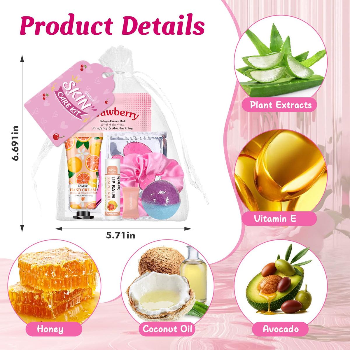 80PCS Spa Party Supplies for Girls Sleepover Spa Birthday - KONEUK Official Imagery - 7