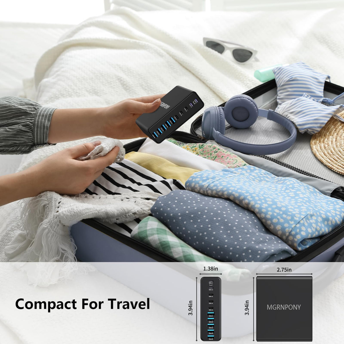 320W USB C Charger Block MGRNPONY 10 Port GaN USB C Charging - MGRNPONY Official Imagery - 7
