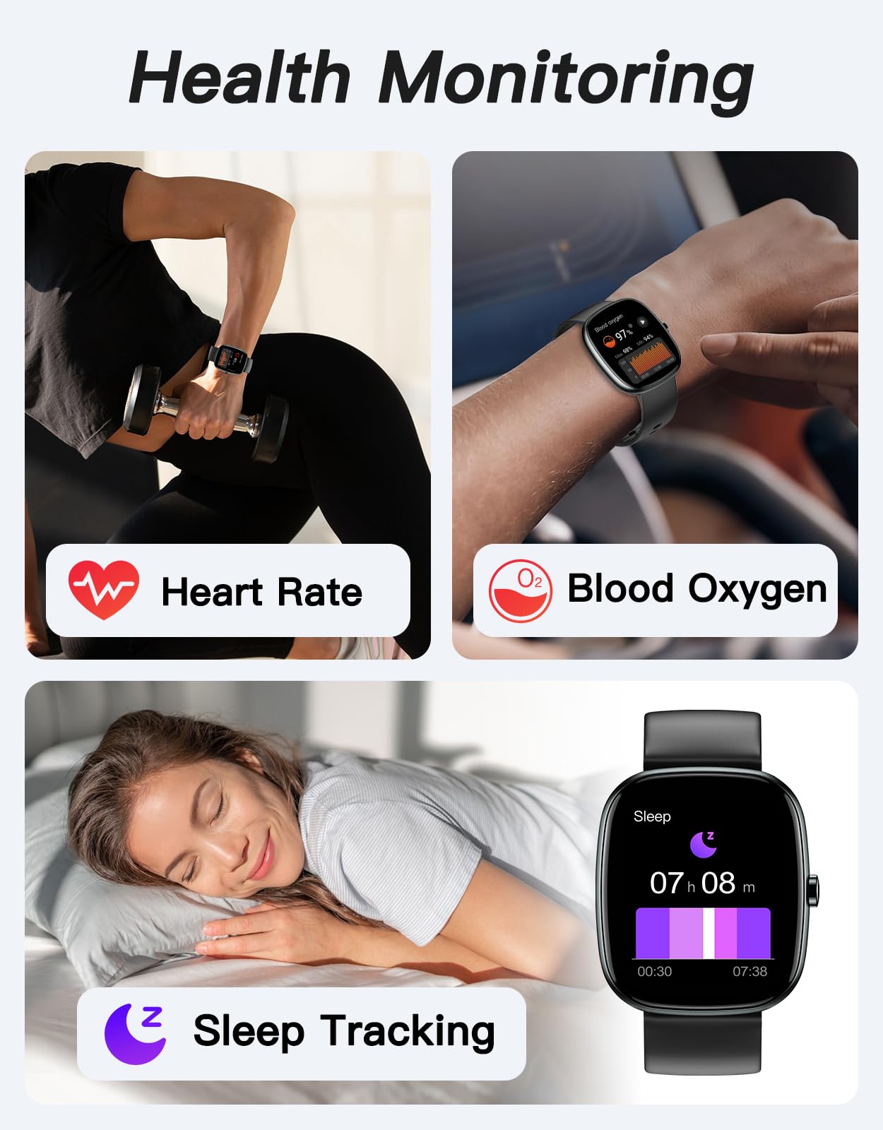 Cloudpoem Fitness Tracker, No Bluetooth No APP/Phone Needed, 1.8" Fitn - View 4