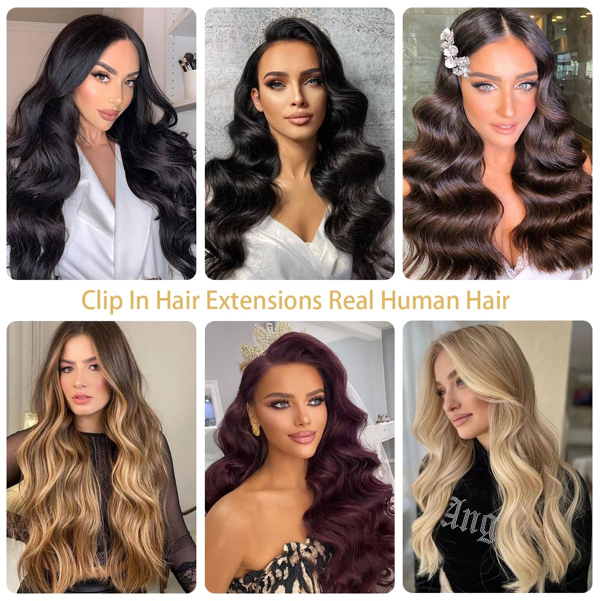 Clip in Hair Extensions Real Human Hair Extensions for Women - Tuquqe Official Imagery - 7