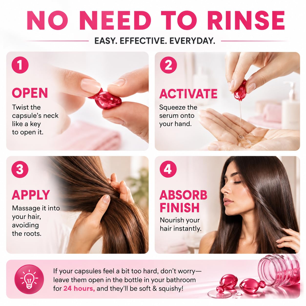 Bali Secret Hair Oil Capsules, Hair Serum with Moroccan Oil for All Hair Types - Bali Secret Official Product View 6