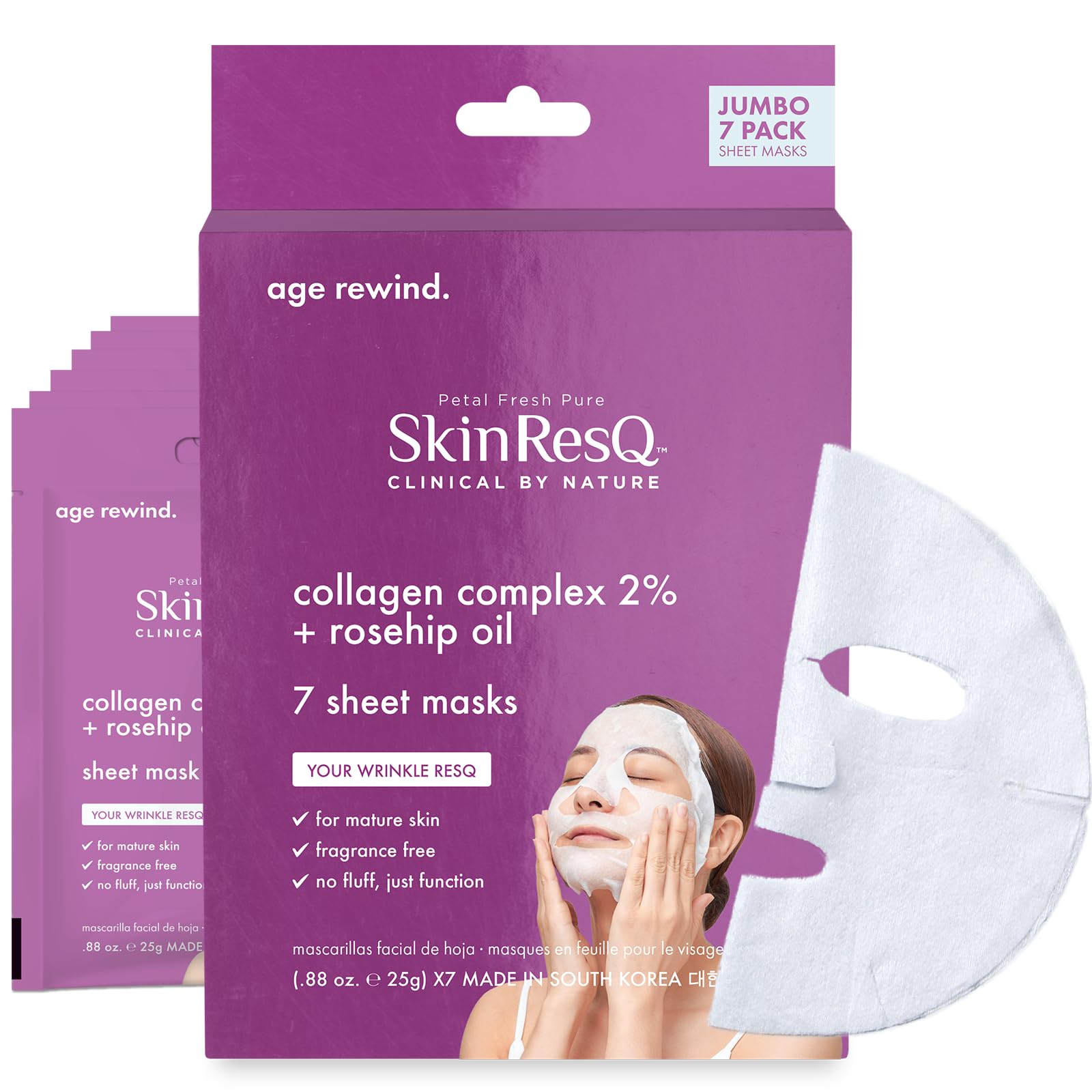 Petal Fresh Skin ResQ Age Rewind Sheet Mask with Collagen - Petal Fresh