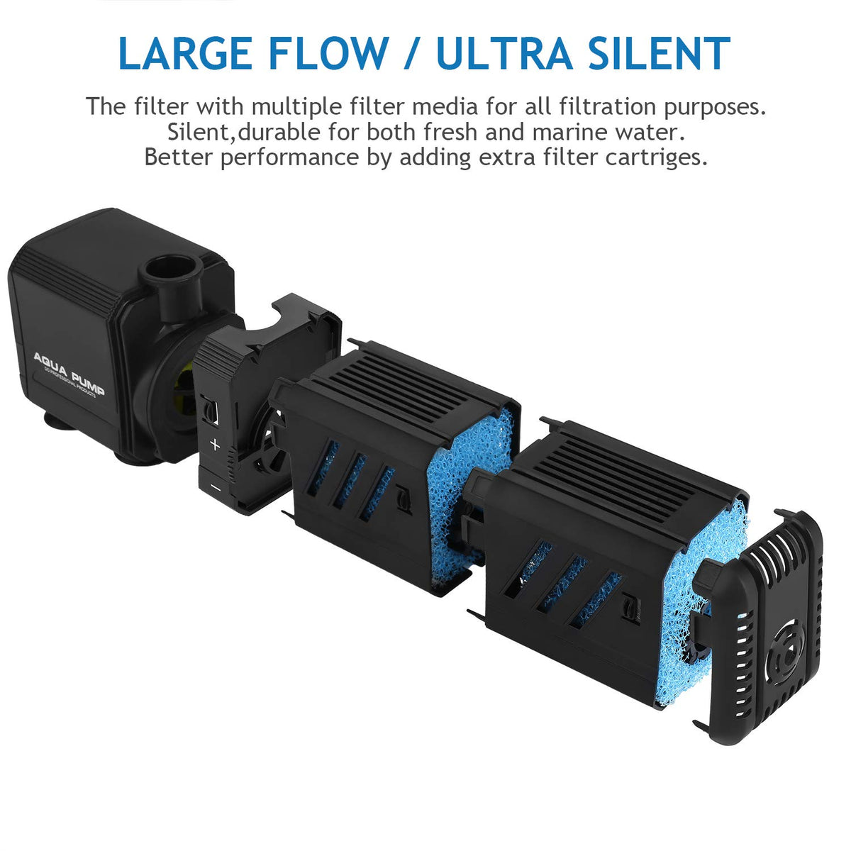 Submersible Aquarium Internal Filter Adjustable Fish Tank - NO.17 Official Imagery - 6
