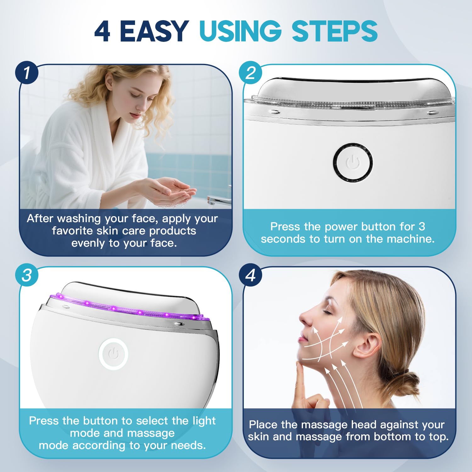 LED Red Light Therapy for Face Neck Massager with Heat - Tonsmile Official Imagery - 5