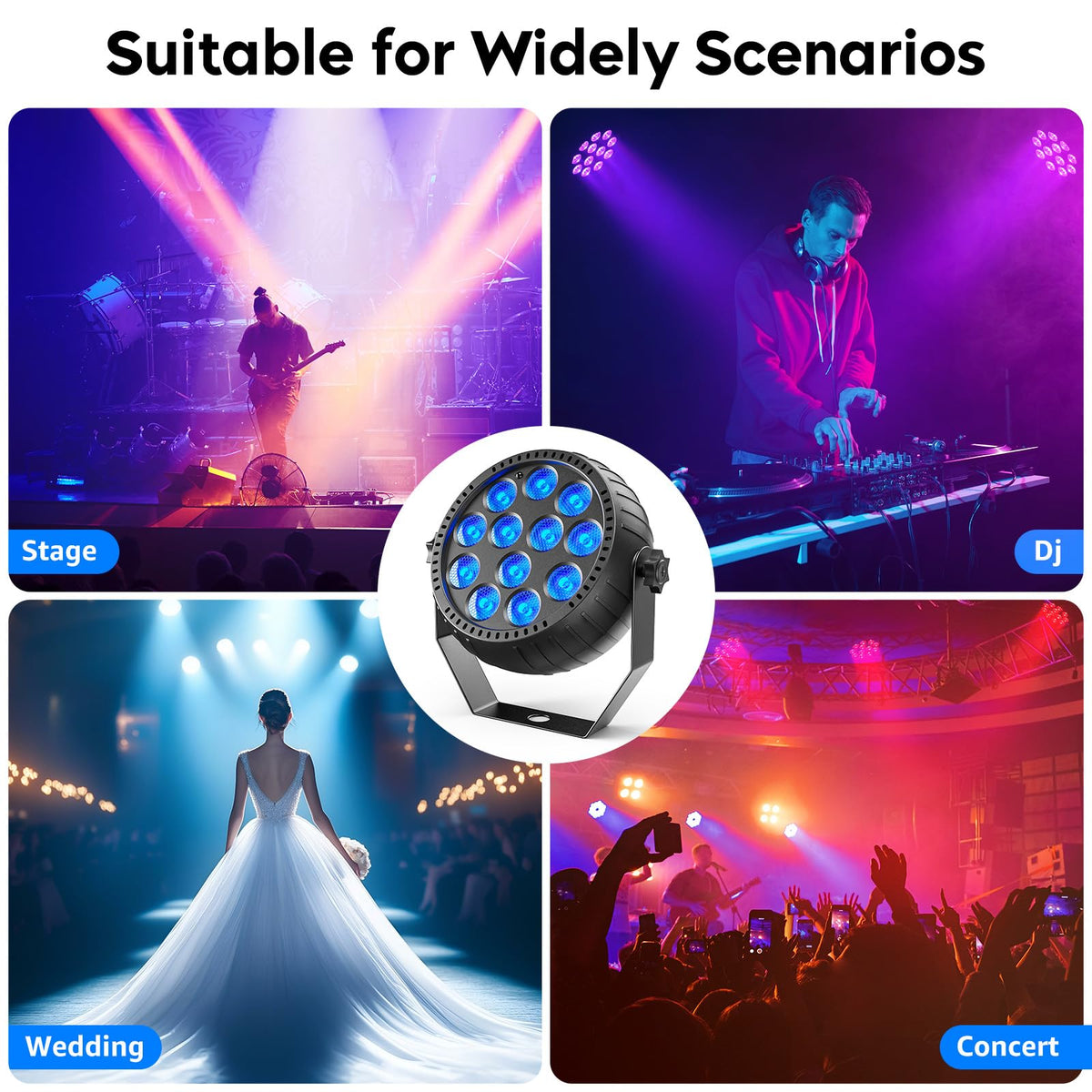 Rechargeable Stage Lights 3000mAh Battery Powered LED Par - Sparklingtrack Official Imagery - 8