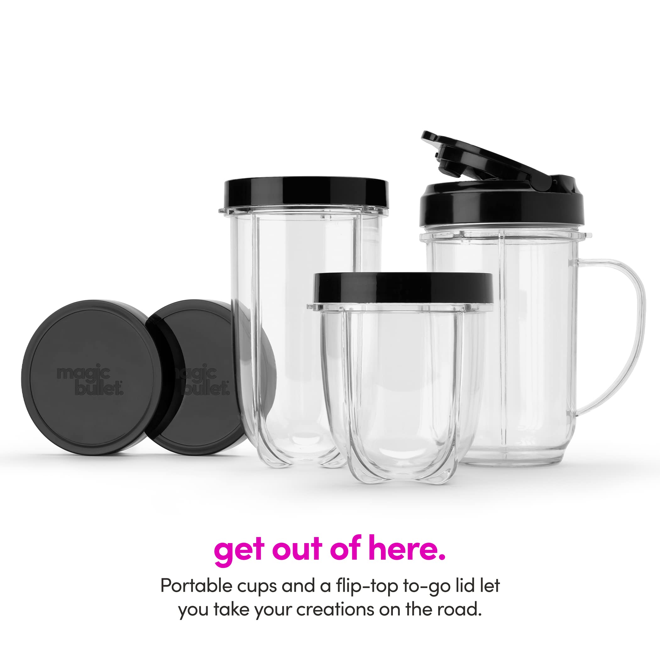 Magic Bullet Blender, Small, Silver, 11 Piece Set by Magic Bullet - Angle View 4
