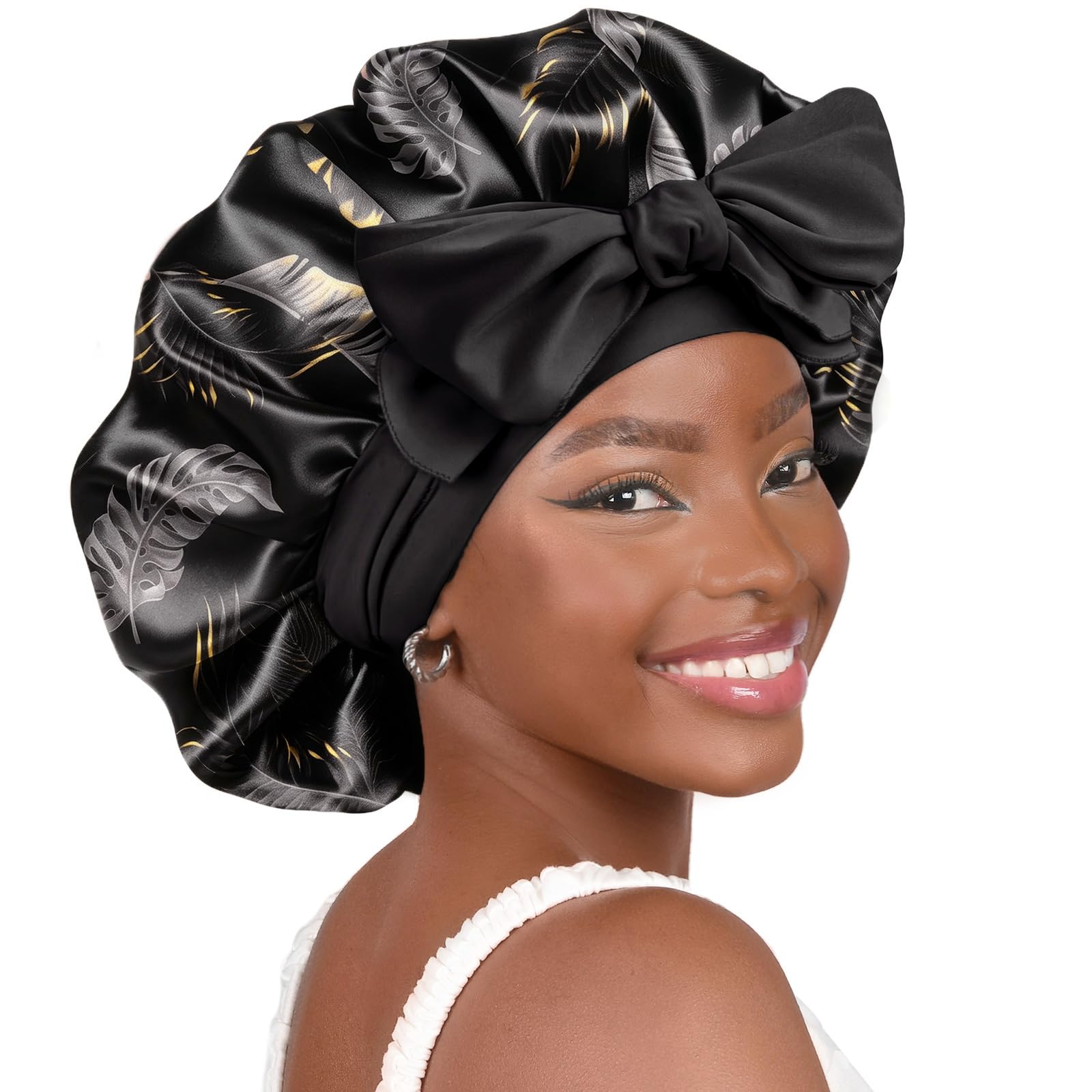 YANIBEST Adjustable Silk Bonnet for Sleeping Women Double Layer Satin Bonnet - YANIBEST Official Product View 10
