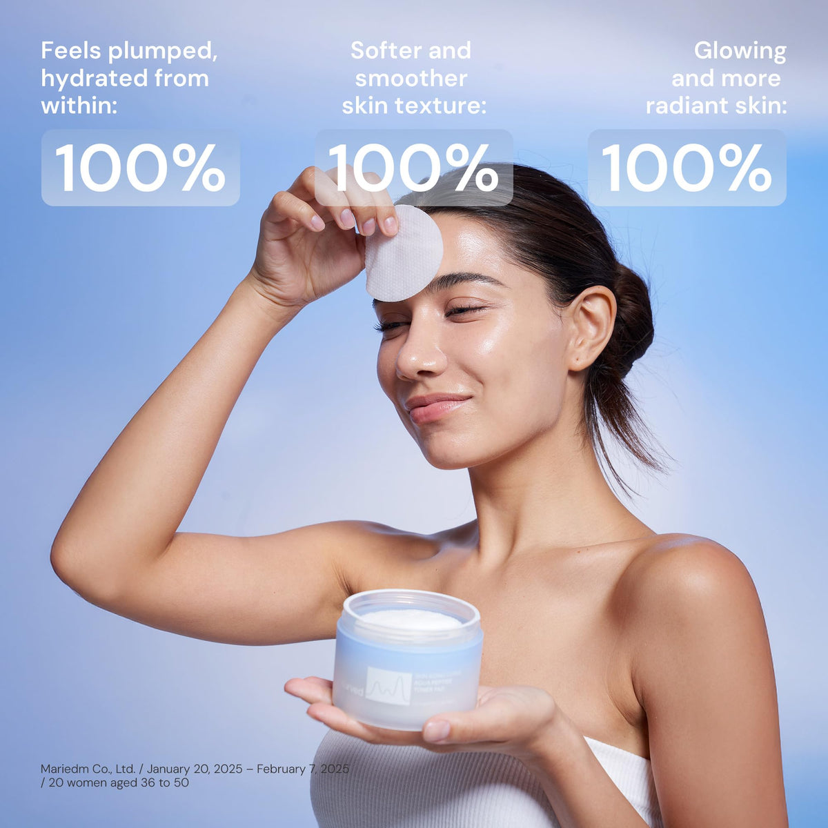Kurved Skin Aging Curve Aqua Peptide Toner Pad 60 Sheets - Kurved Official Imagery - 7