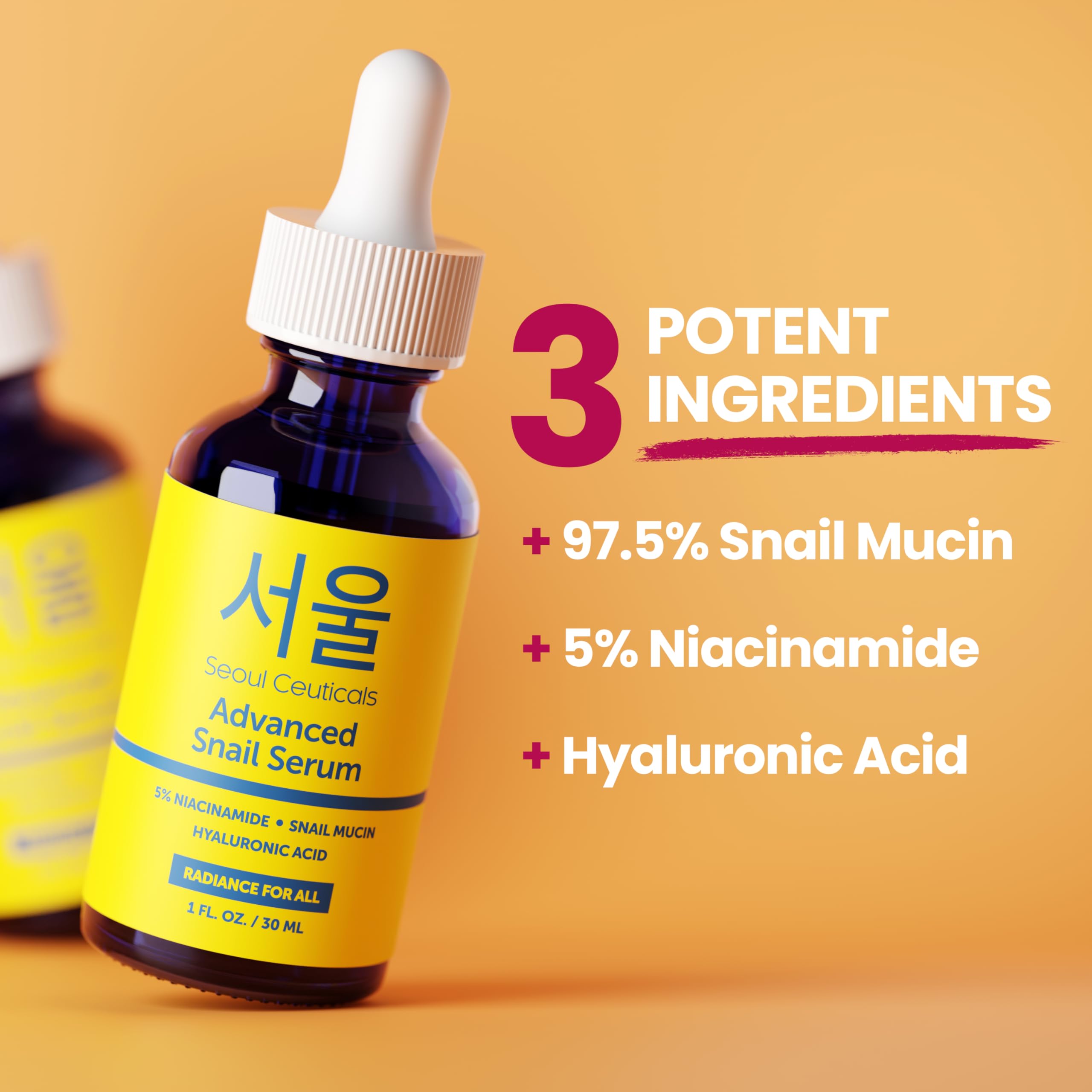 SeoulCeuticals Korean 5 Niacinamide Snail Mucin 97 5 Essence - SeoulCeuticals Official Product Imagery - 4