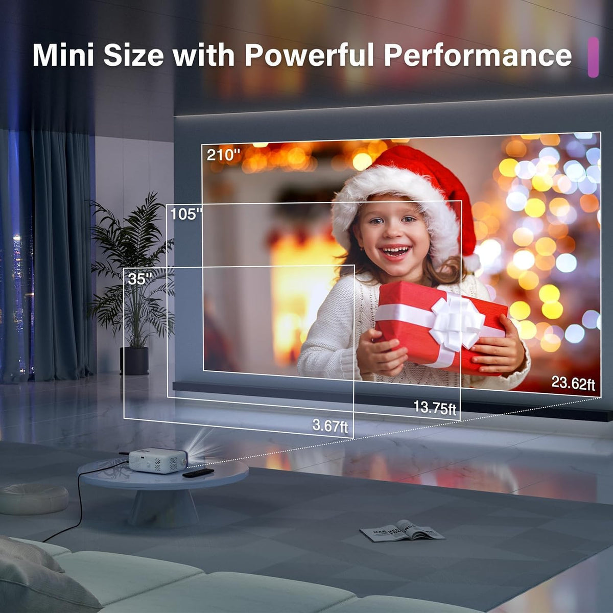 Mini Projector VOPLLS 1080P Full HD WiFi Bluetooth Portable - VOPLLS Official Imagery - 7