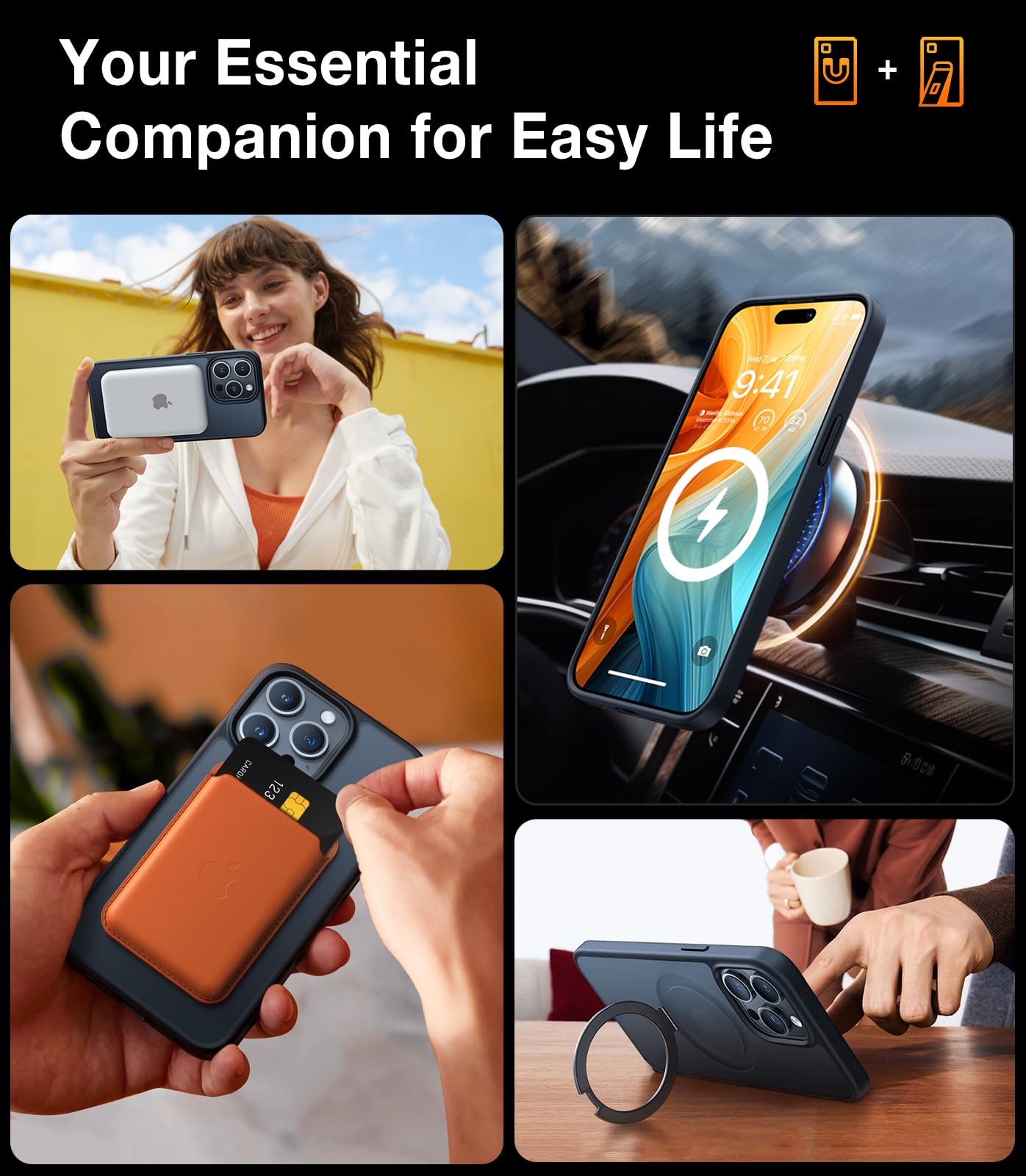 TORRAS Magnetic Ostand for iPhone 15 Pro Max Case Mil Grade - TORRAS Official Imagery - 8