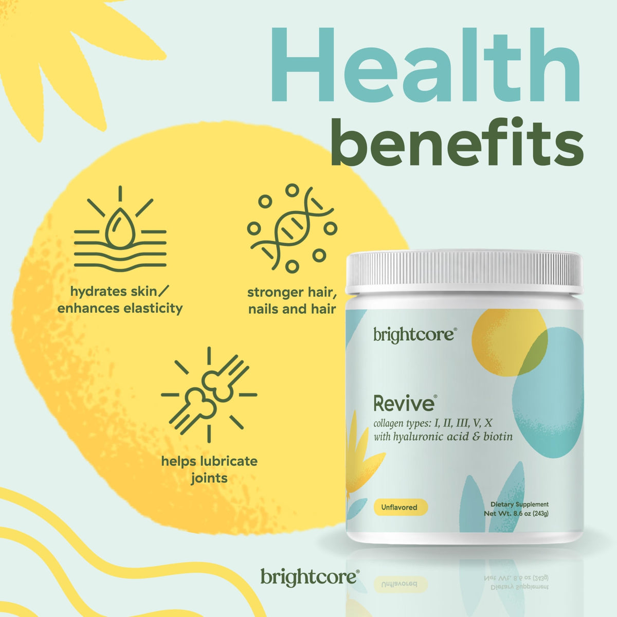 Revive Multi Collagen Protein Powder with Vitamin C - Brightcore Official Imagery - 3
