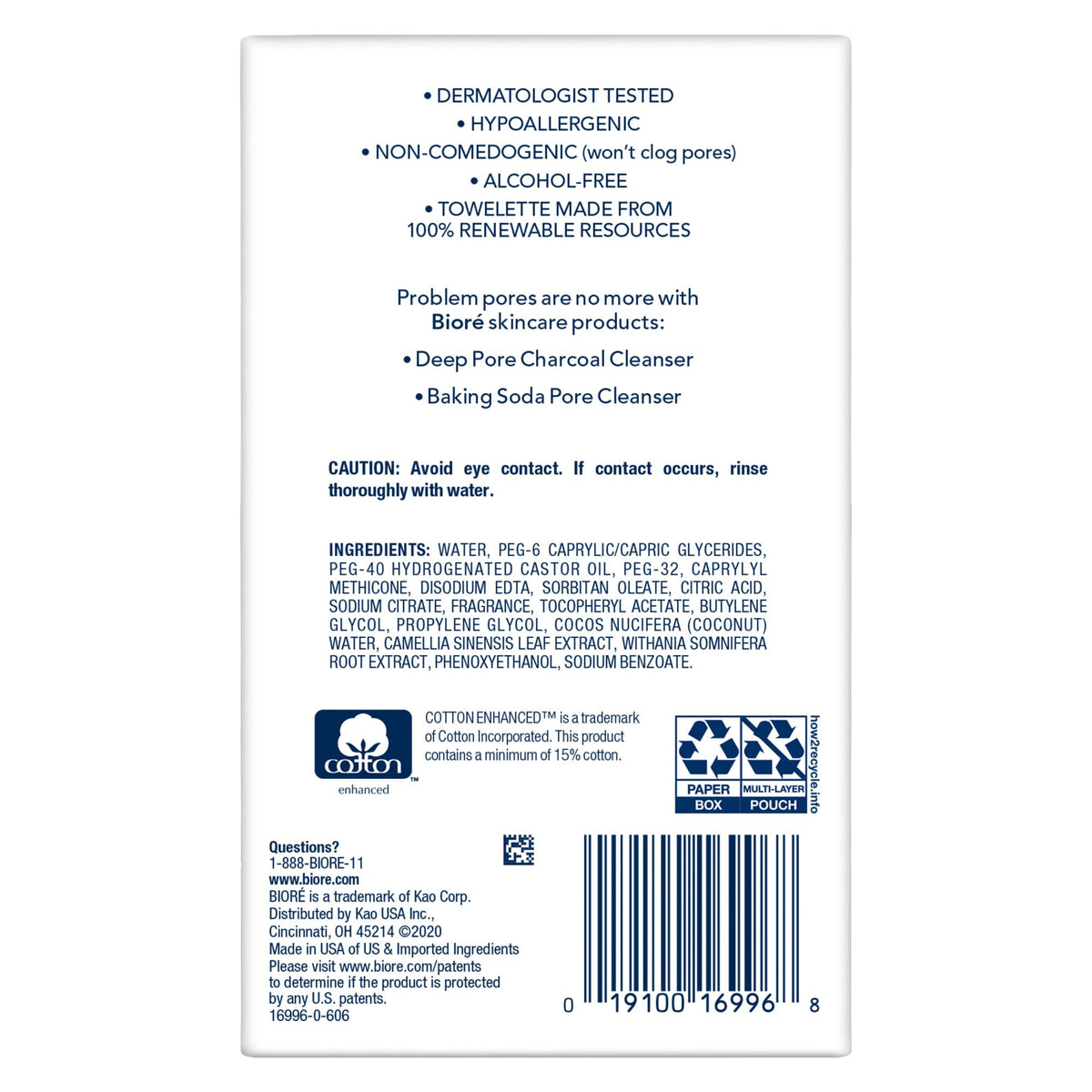 Bior Daily Make Up Removing Cloths Facial Cleansing Wipes - Bioré Official Imagery - 5