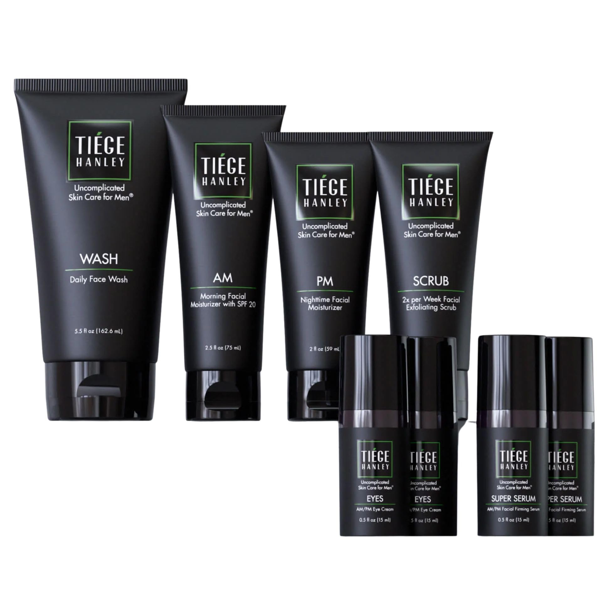 Tiege Hanley Essential Men's Skin Care Set, 30-Day, 4 Piece - Tiege Hanley