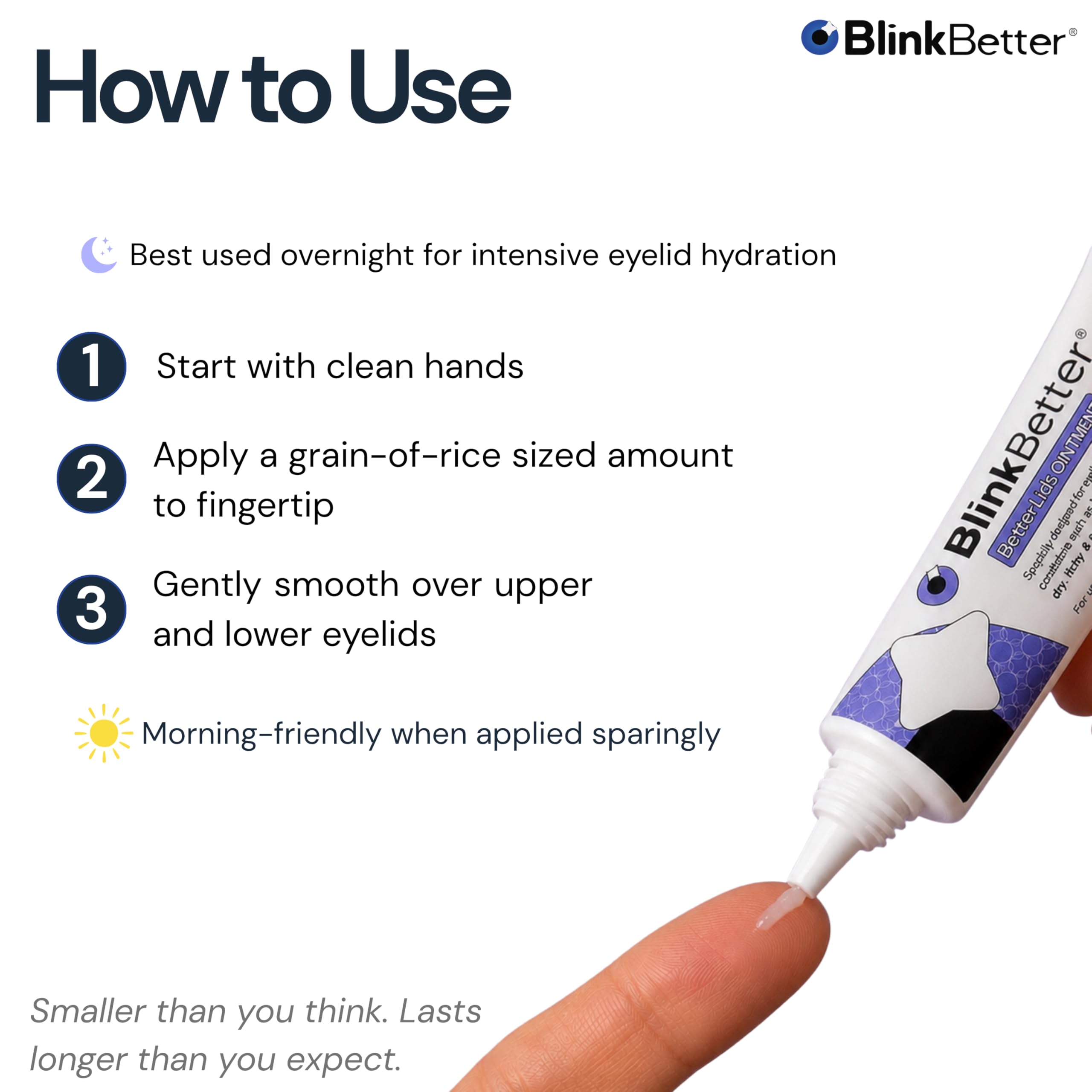 BlinkBetter BetterLids Eyelid Ointment for Dry, Itchy & Sensitive Eyelids – Deep-Moisturising Oat Complex with Shea Butter & Panthenol to Hydrate, Nourish & Soothe Delicate Eyelid Skin – 0.34 oz