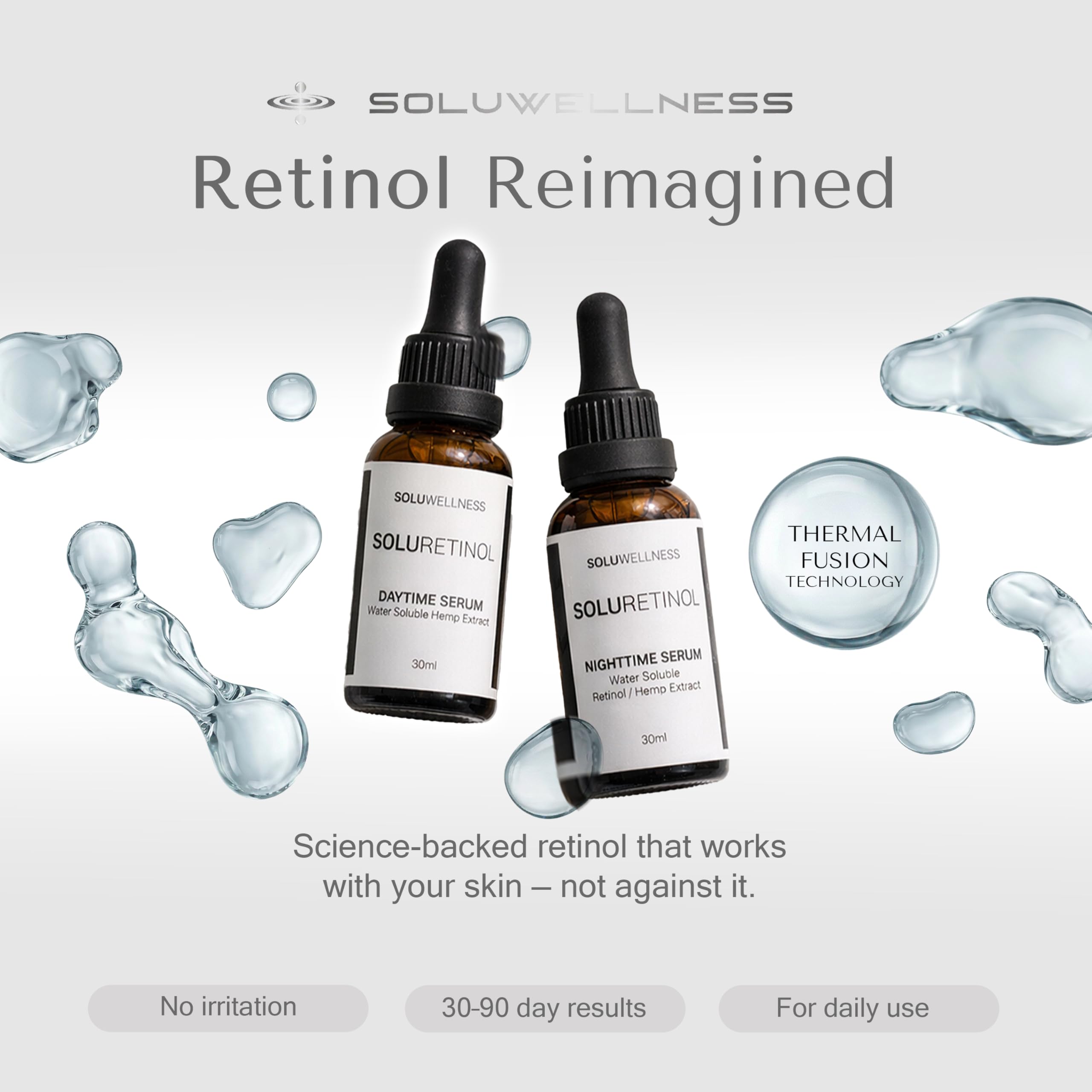 SOLURETINOL Retinol Serum for Face Wrinkles – Skin Renewing Day & Night System - SOLURETINOL Official Product View 3